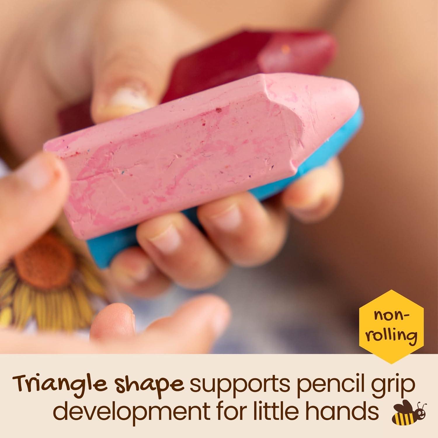 Crayones Triangulares Honeysticks - 10 Colores No Tóxicos