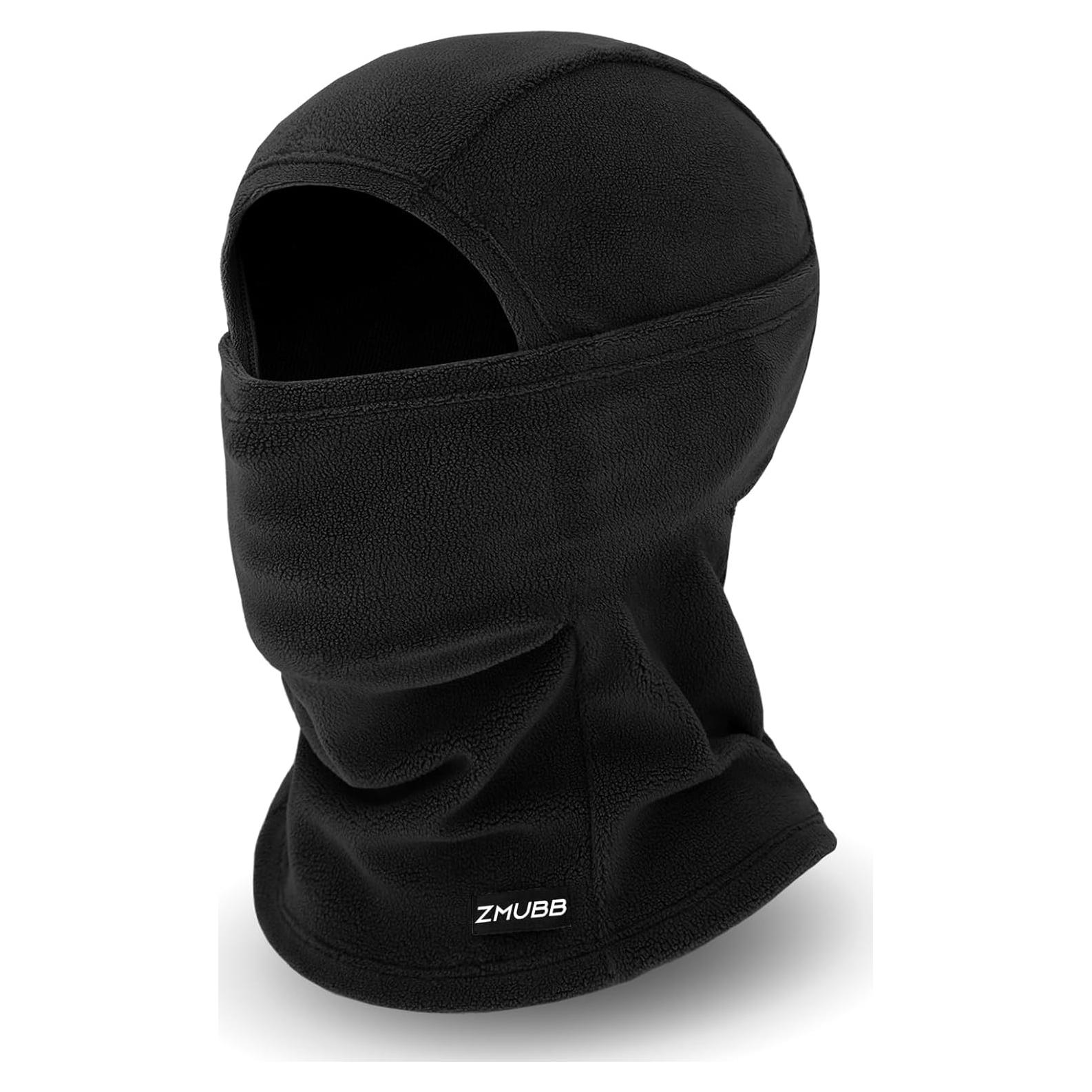 Pasamontañas ZMUBB para Niños - Forro Polar, Talla Única, Negro