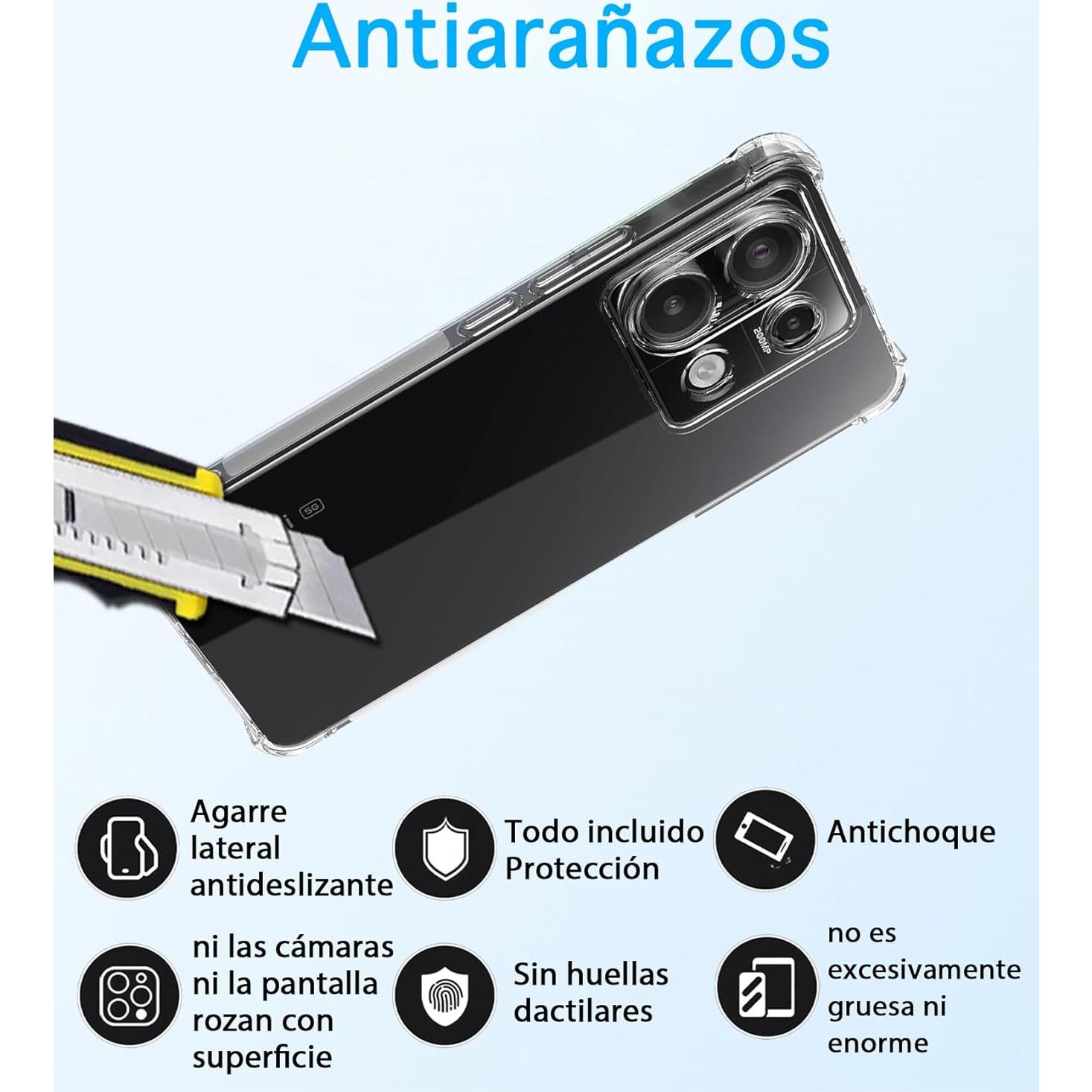 Funda TPU Transparente USTIYA para Xiaomi Poco X6 5G / Redmi Note 13 Pro 5G