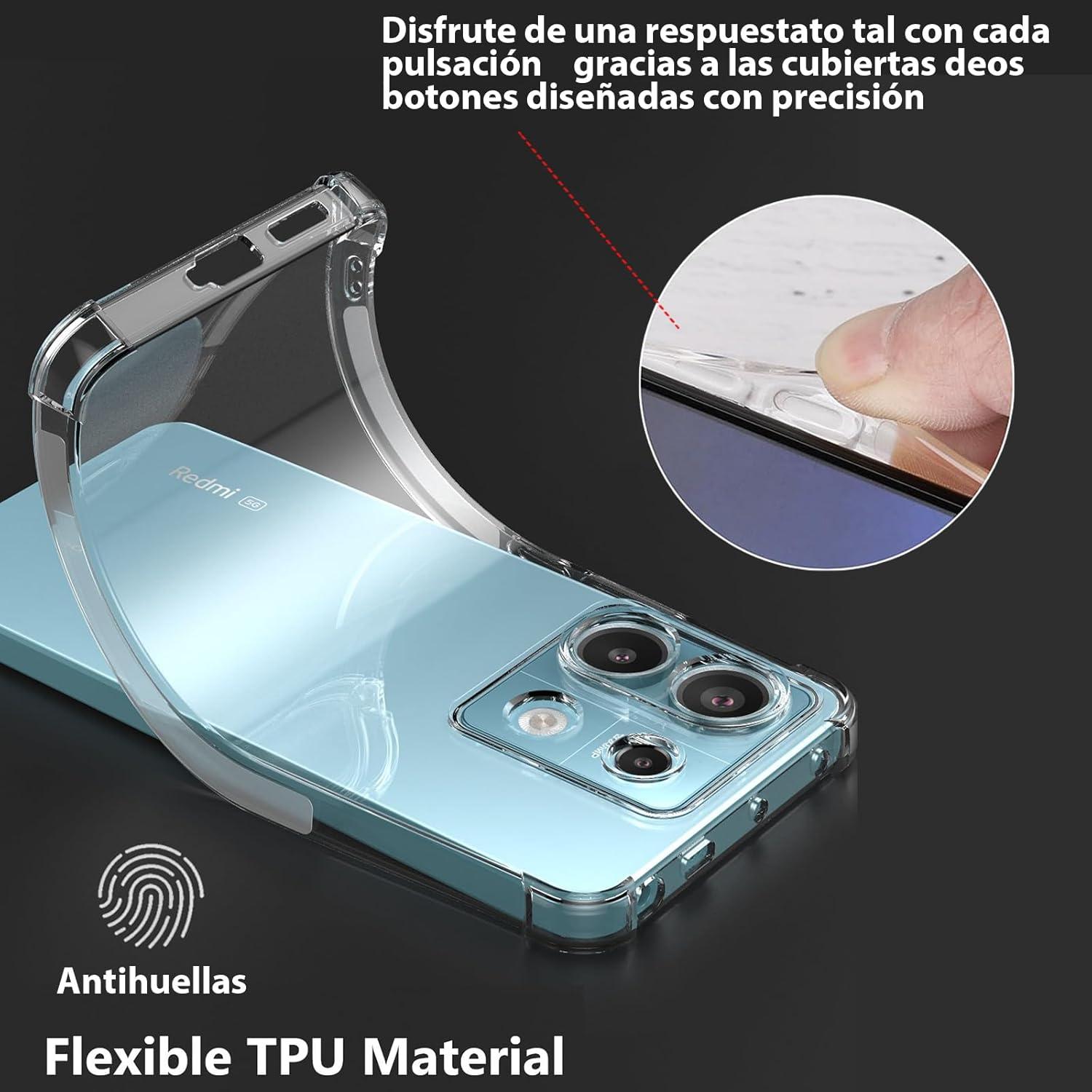 Funda TPU Transparente USTIYA para Xiaomi Poco X6 5G / Redmi Note 13 Pro 5G