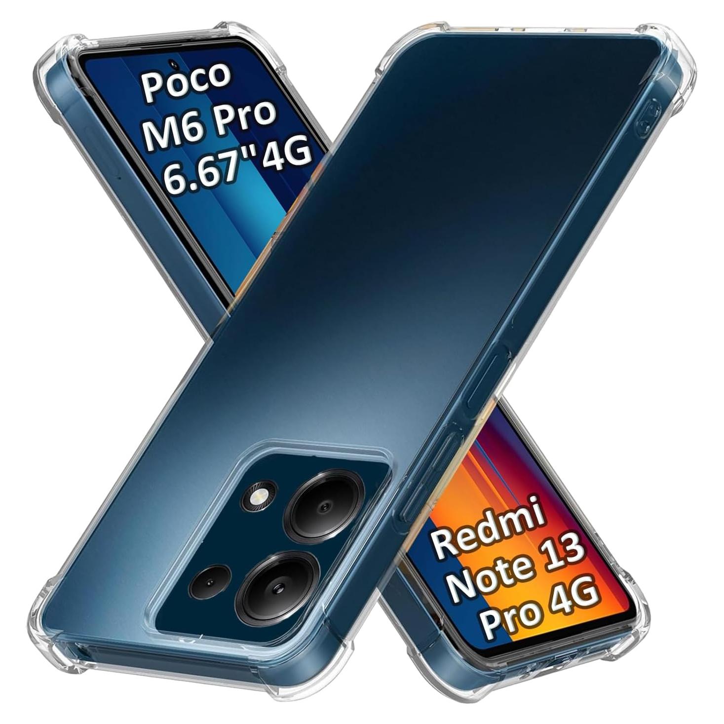 Funda TPU Transparente USTIYA para Xiaomi Poco M6 Pro/Redmi Note 13 Pro 4G