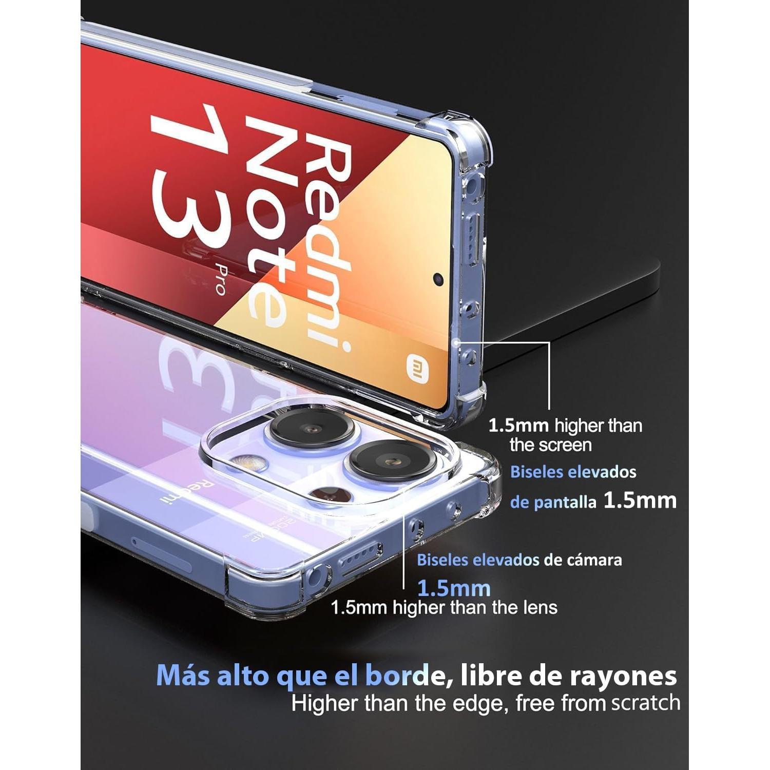 Funda TPU Transparente USTIYA para Xiaomi Poco M6 Pro/Redmi Note 13 Pro 4G