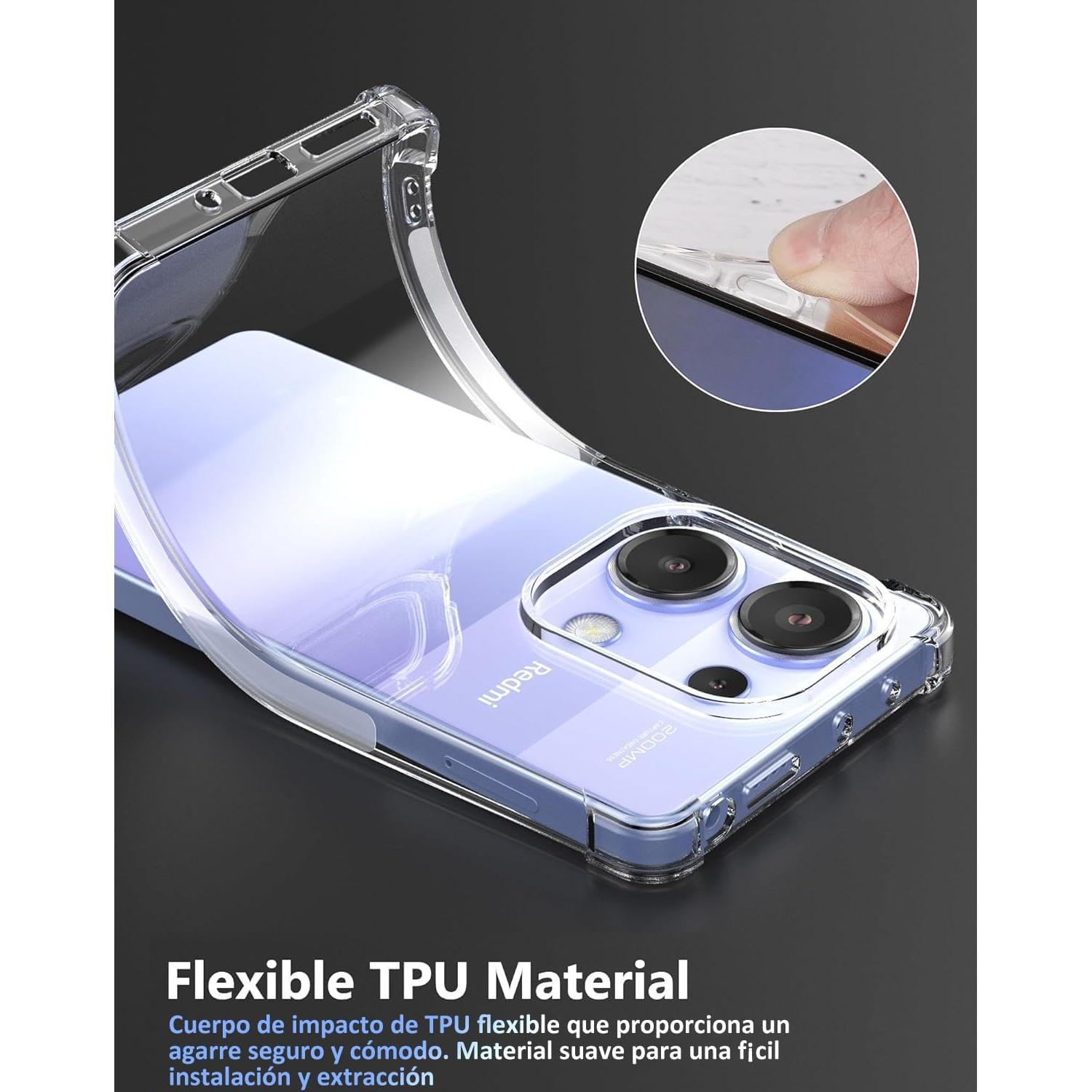 Funda TPU Transparente USTIYA para Xiaomi Poco M6 Pro/Redmi Note 13 Pro 4G