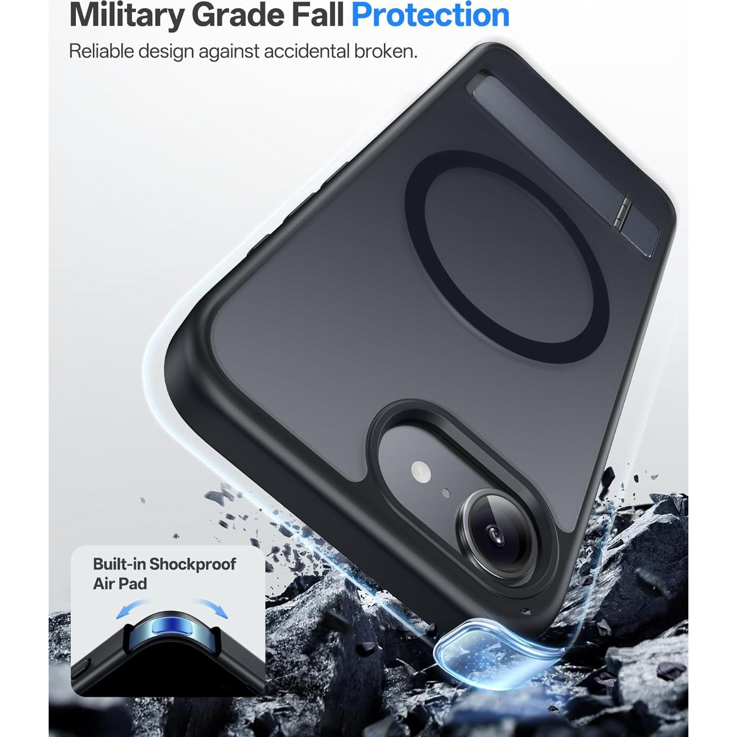 Funda magnética SIXBOX para iPhone 16e 6.1" 2025, negra