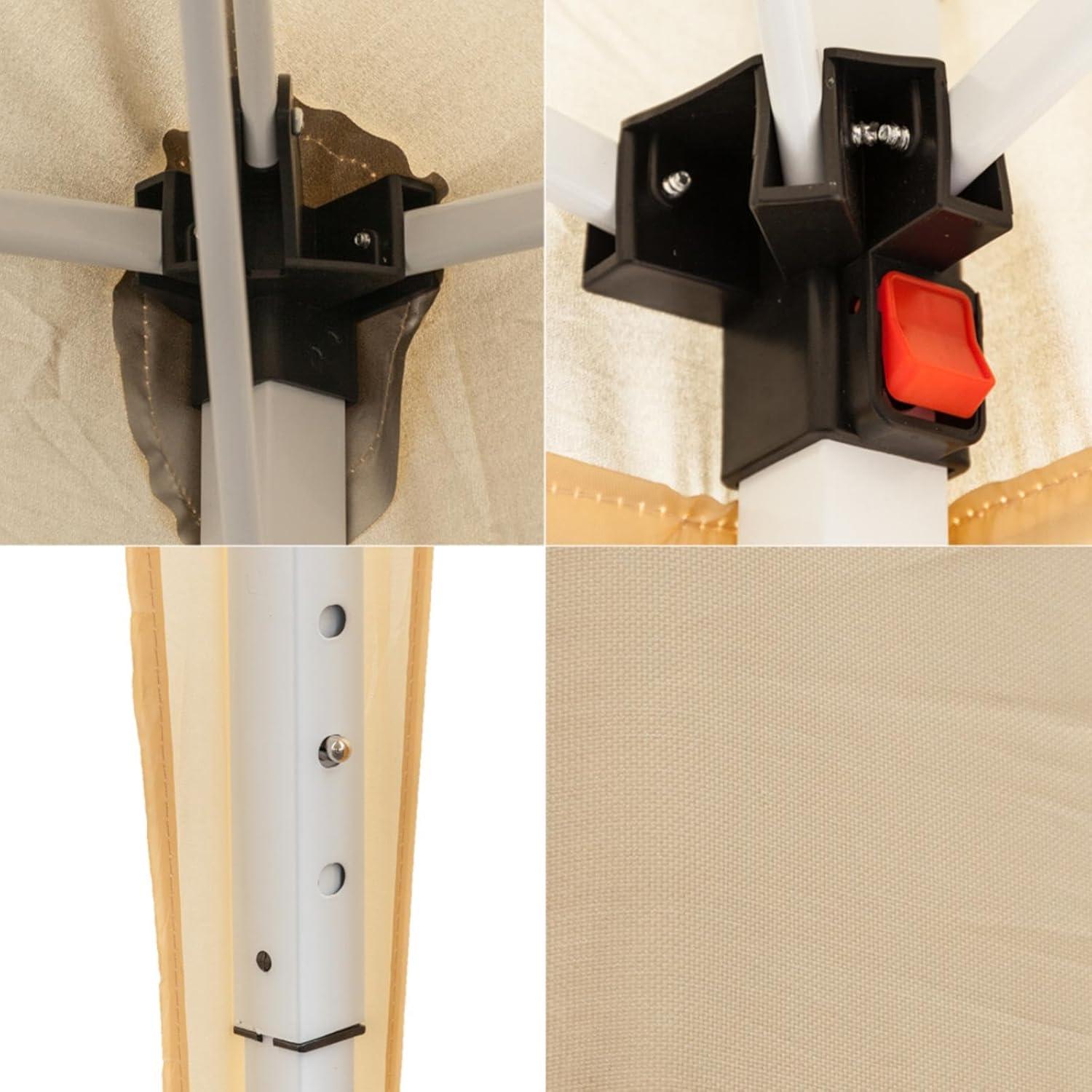 Carpa Camping Yotefe 3x3m Impermeable Plegable Amarillo