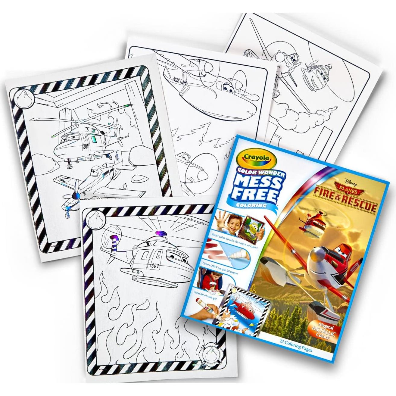 Recarga Crayola Color Wonder Planes 12 Páginas Sin Desorden