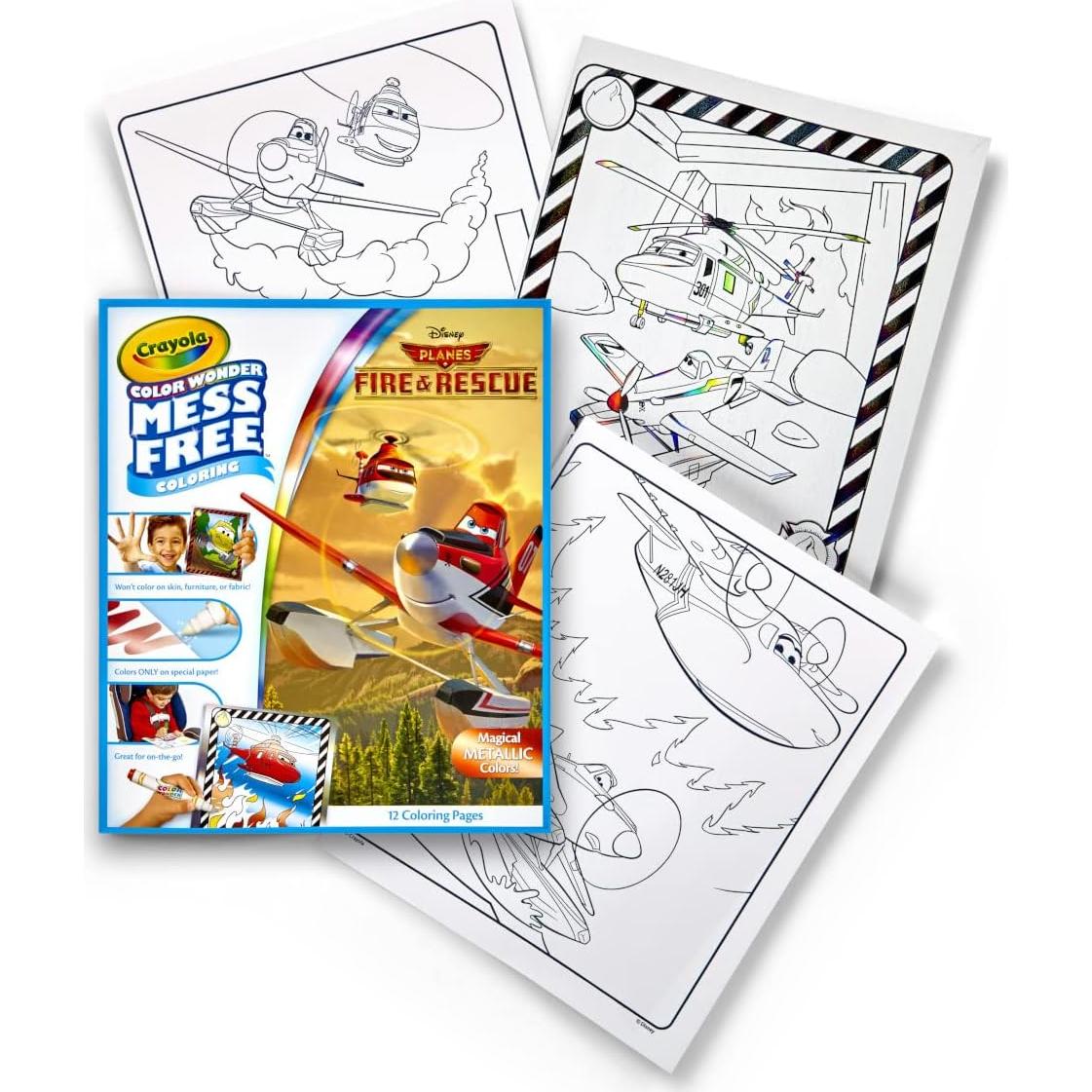 Recarga Crayola Color Wonder Planes 12 Páginas Sin Desorden