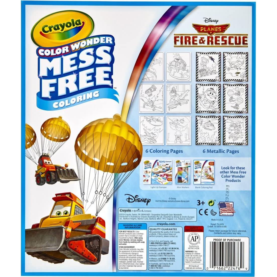 Recarga Crayola Color Wonder Planes 12 Páginas Sin Desorden