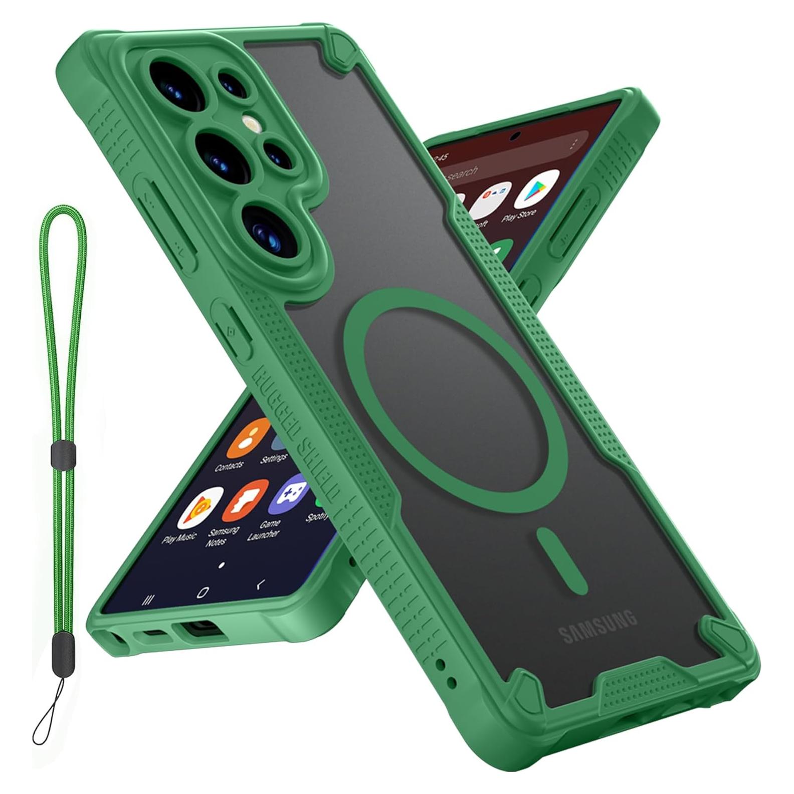 Funda protectora Teayoha para Samsung Galaxy S25 Ultra 5G verde