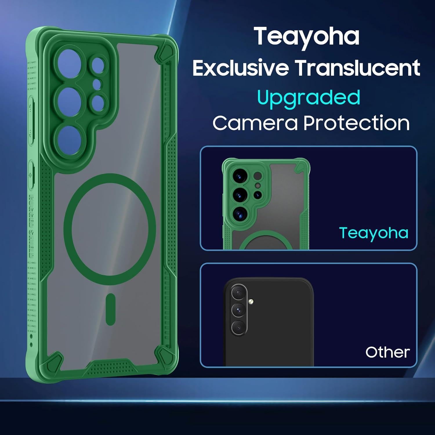 Funda protectora Teayoha para Samsung Galaxy S25 Ultra 5G verde