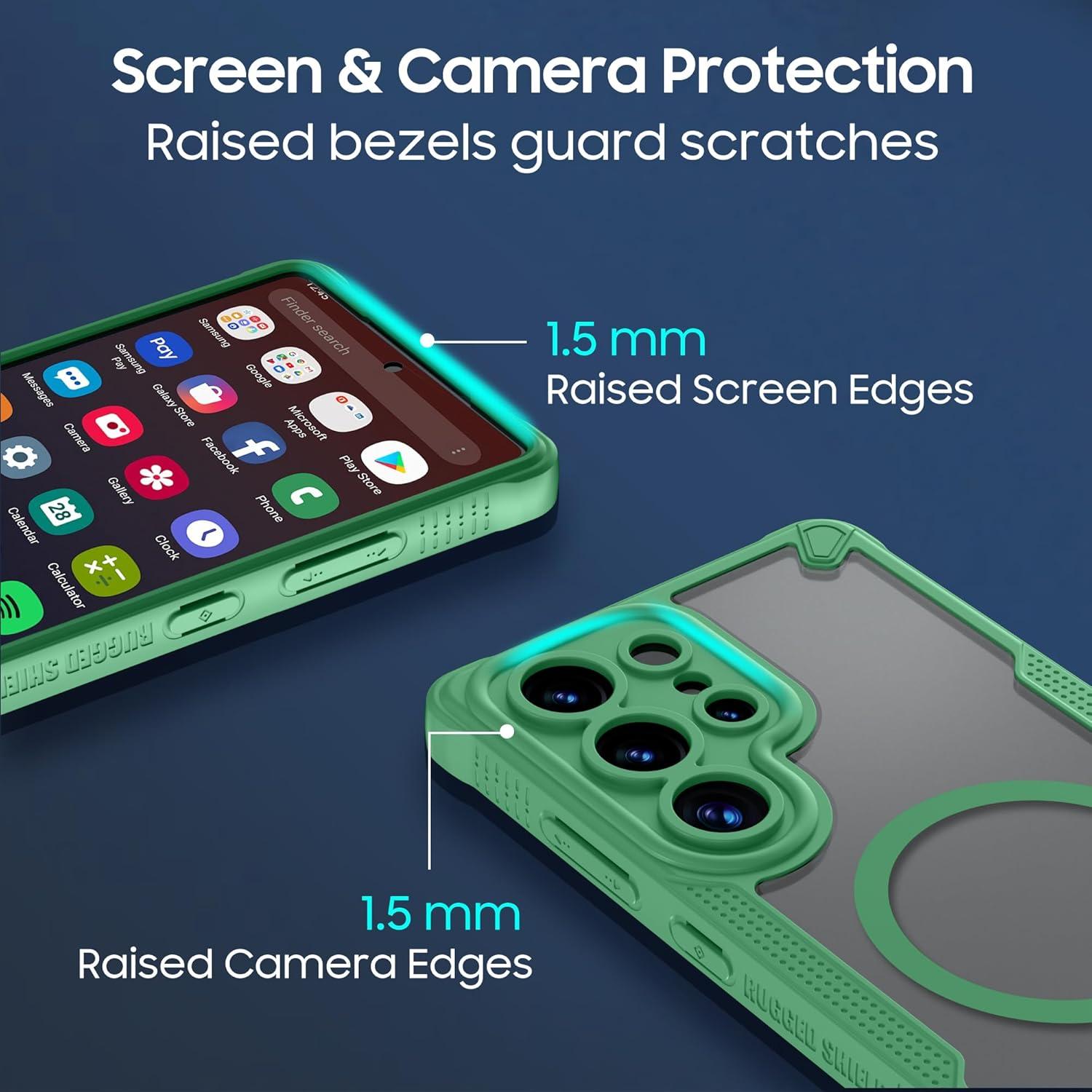 Funda protectora Teayoha para Samsung Galaxy S25 Ultra 5G verde