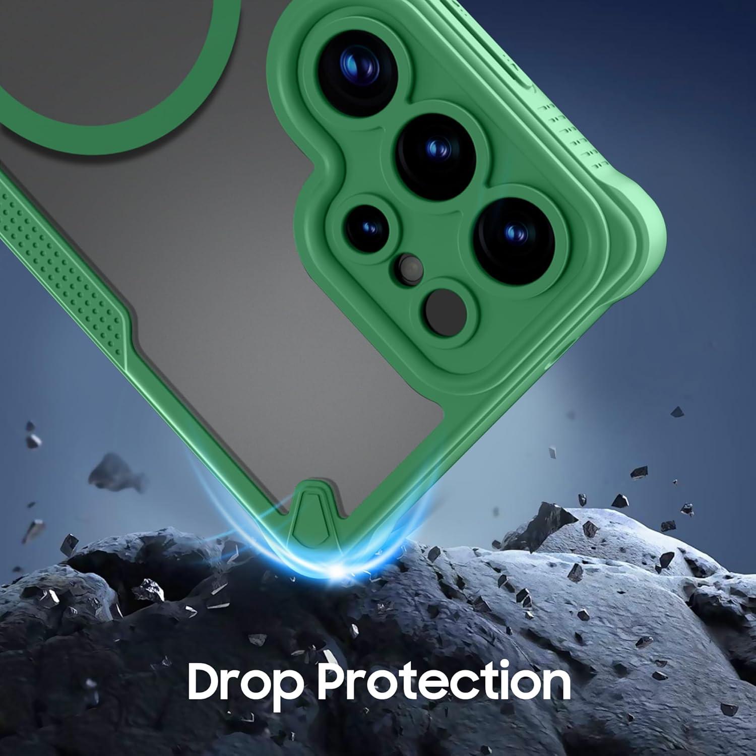 Funda protectora Teayoha para Samsung Galaxy S25 Ultra 5G verde