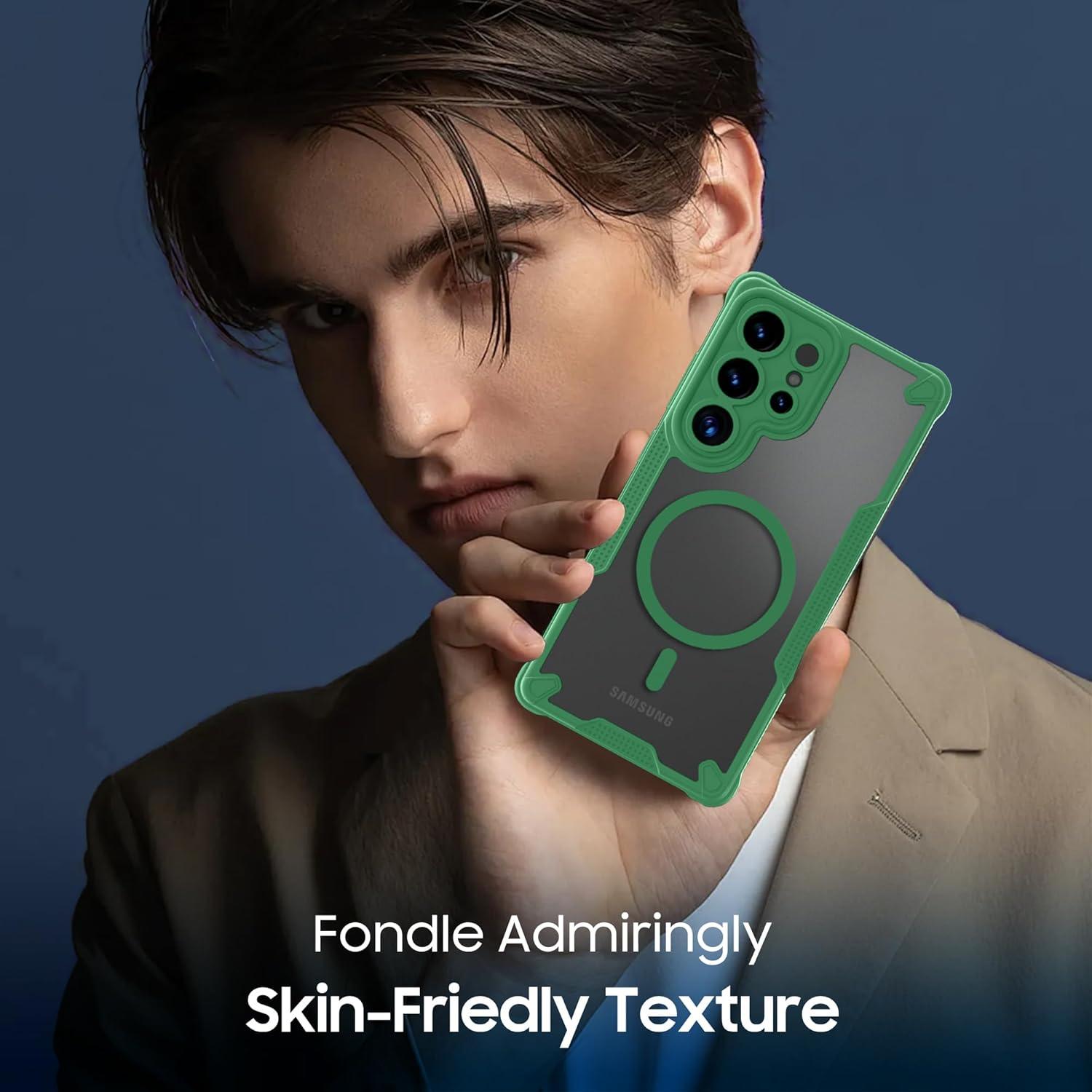 Funda protectora Teayoha para Samsung Galaxy S25 Ultra 5G verde