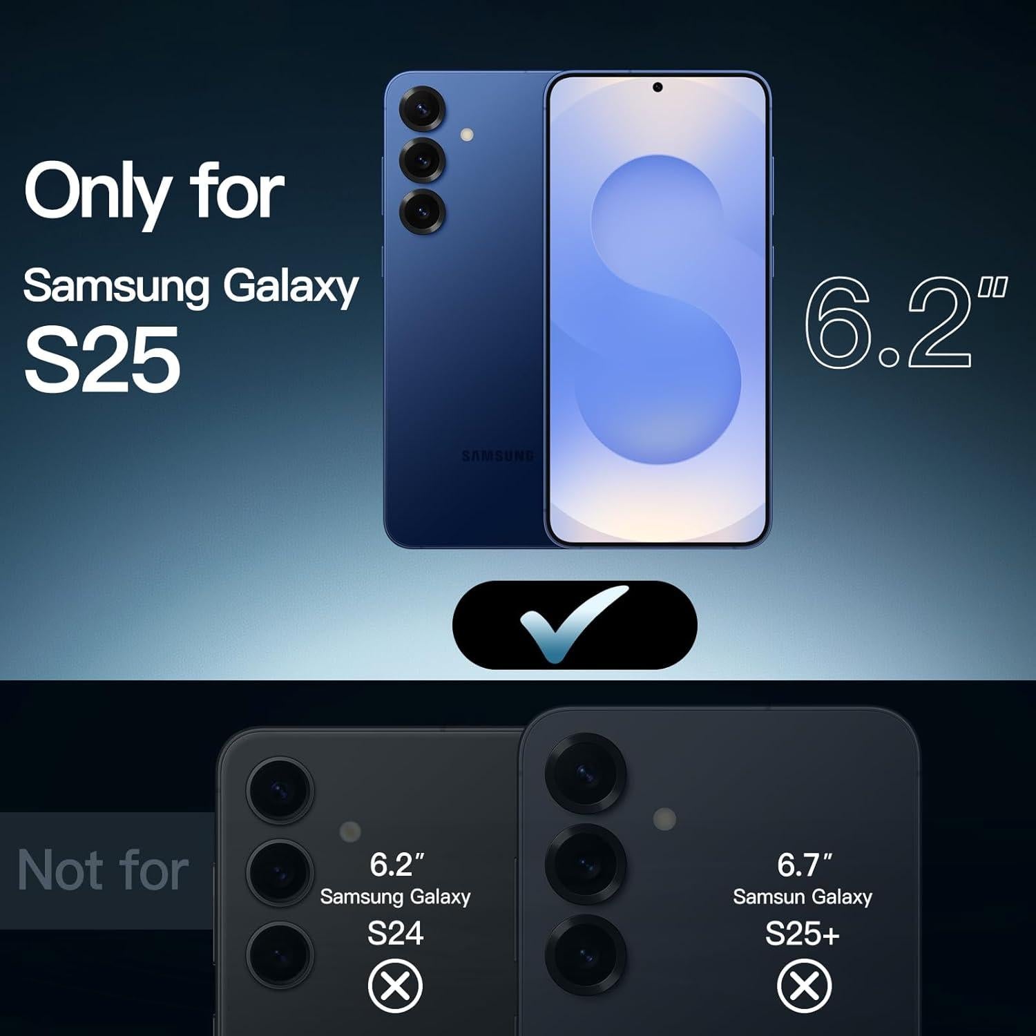 Funda JETech para Samsung Galaxy S25 5G Antigolpes Marino