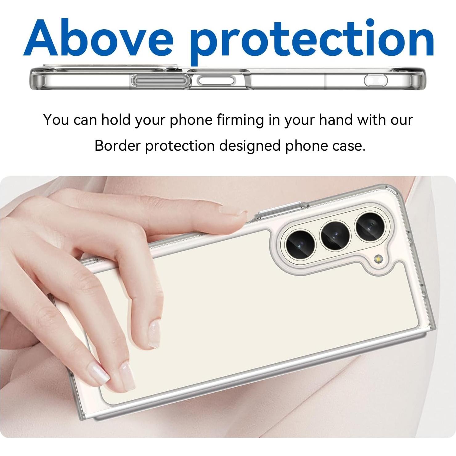 Funda Protectora DNTMZIN para Samsung Galaxy Z Fold 5 Clara