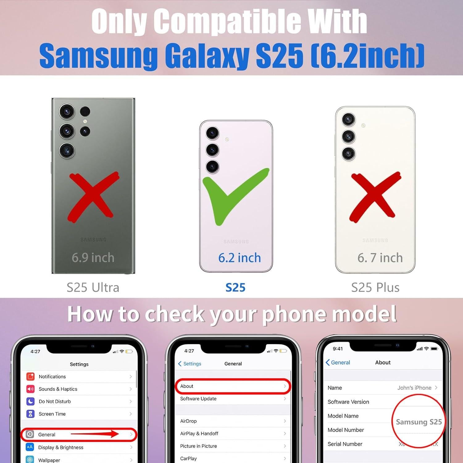 Funda Toycamp Panda para Samsung Galaxy S25 - Magnética y Linda