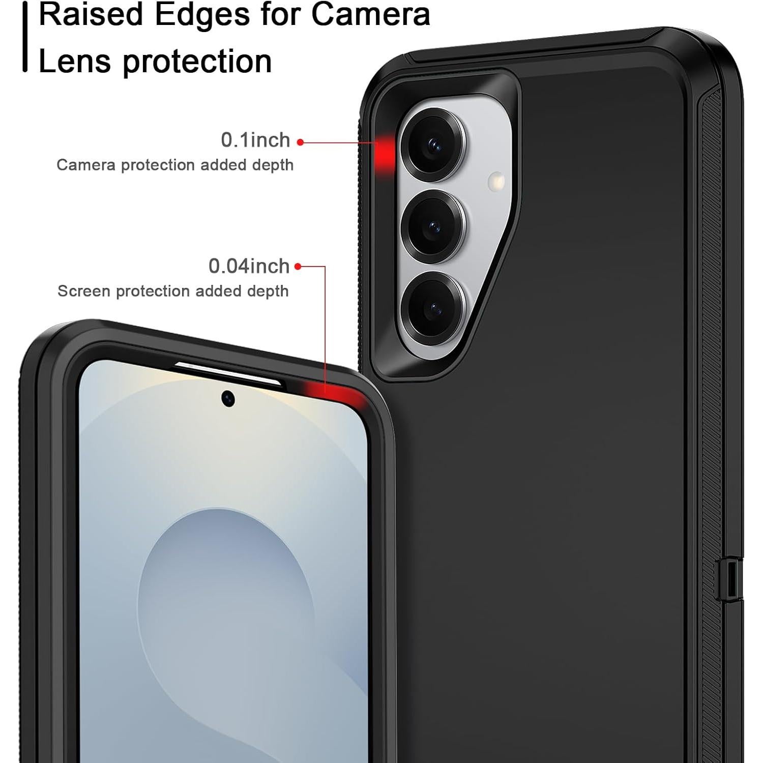 Funda de Protección 3 Capas Casenplaza para Galaxy S25 5G Negra