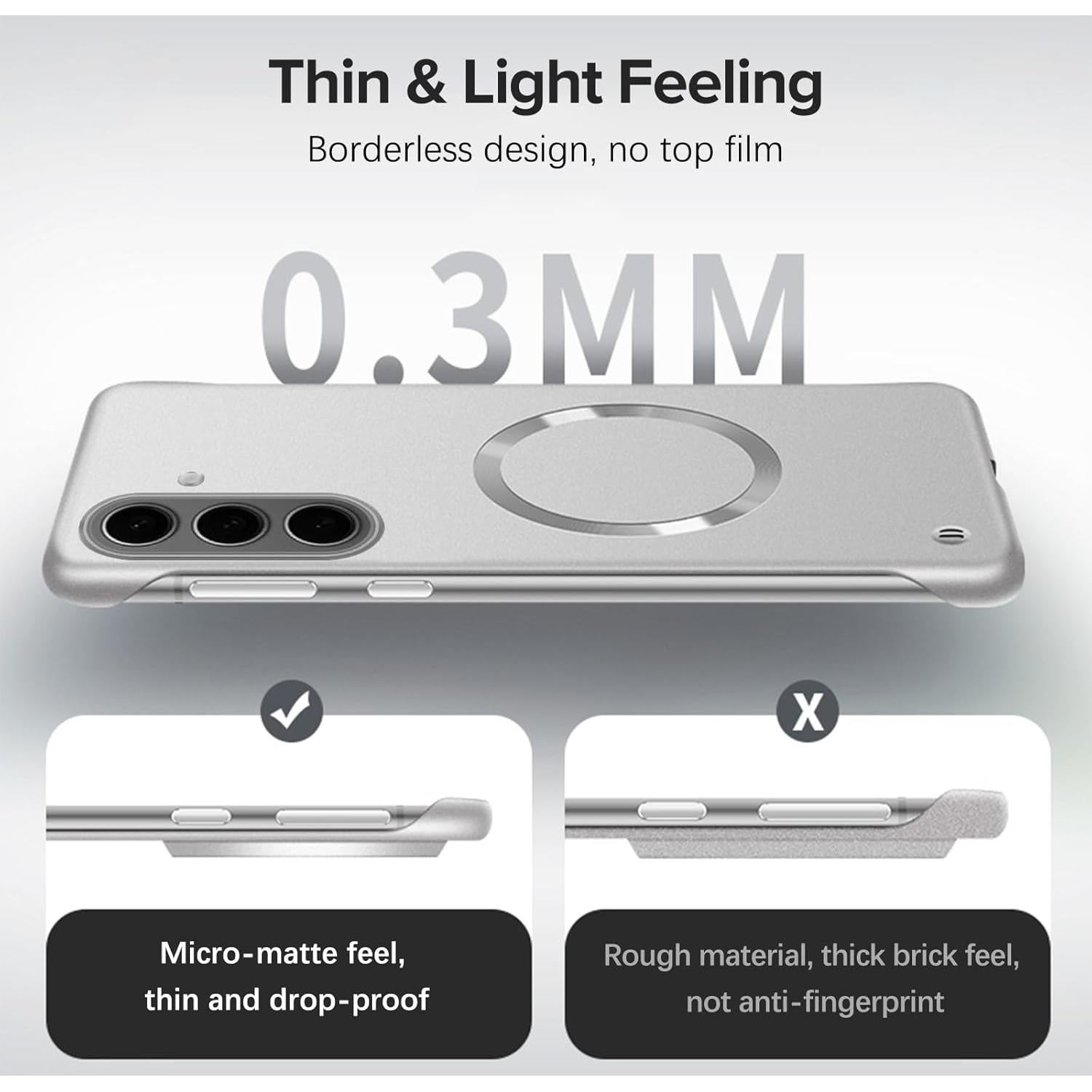 Funda Ultra Slim Hovisi para Samsung Galaxy S24 - Plata