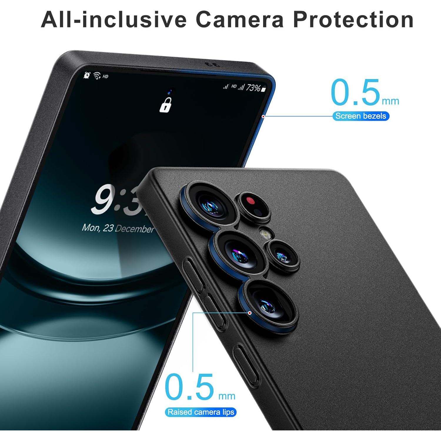 Funda Delgada Memumi para Samsung Galaxy S25 Ultra Negra 0.3mm