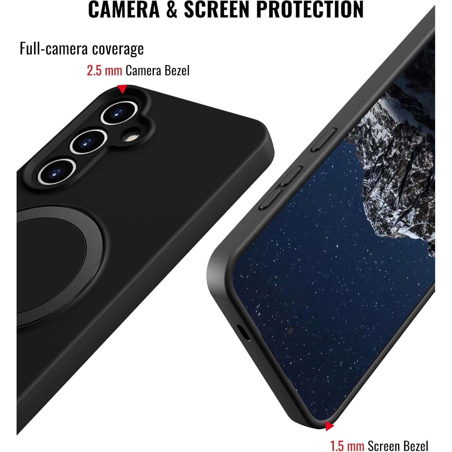 Funda de Silicona Líquida Vanxiliiy para Samsung Galaxy S24 Negra