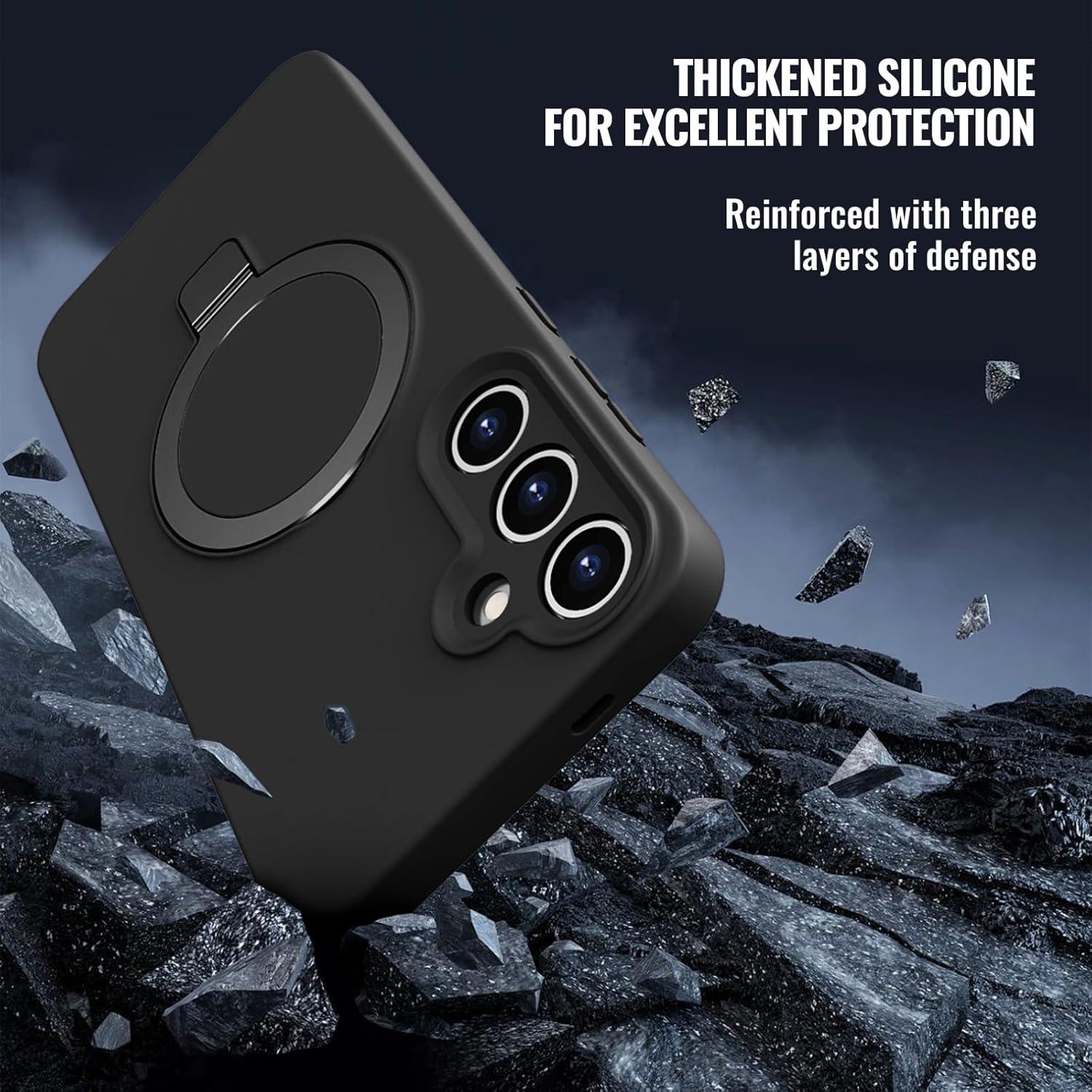 Funda de Silicona Líquida Vanxiliiy para Samsung Galaxy S24 Negra