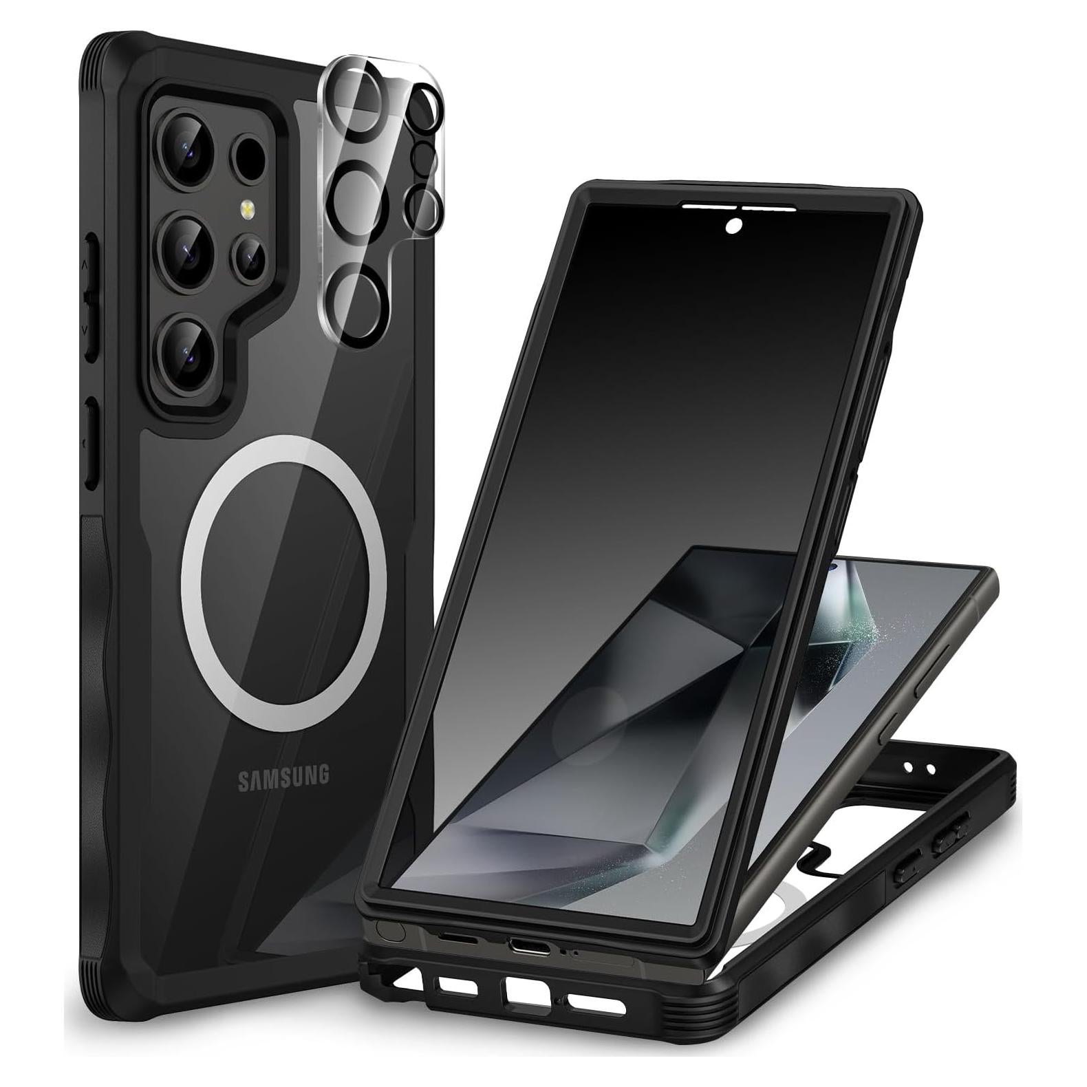 Funda Magnética CENHUFO para Samsung Galaxy S24 Ultra - Negro