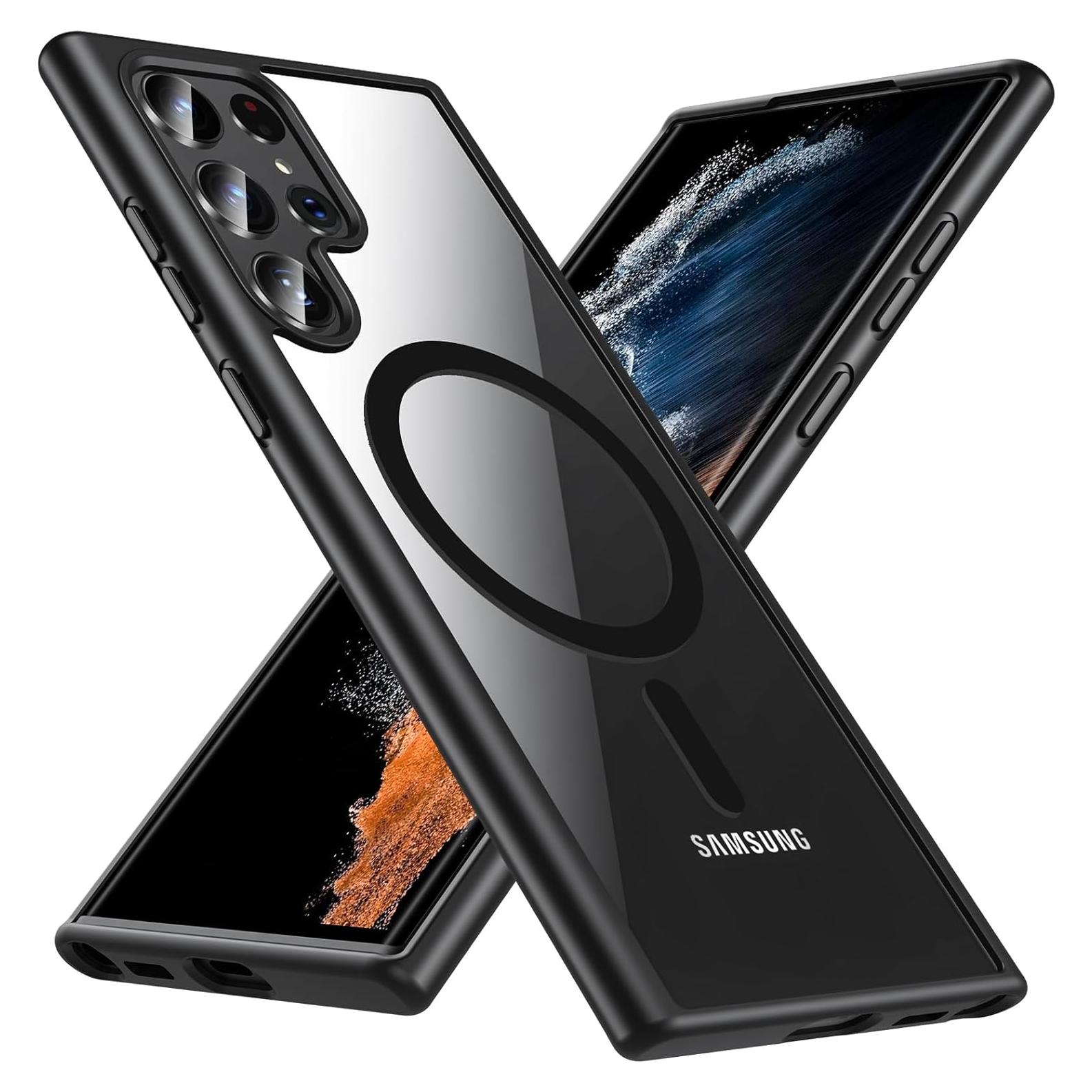 Funda Magnética Hensinple para Samsung Galaxy S22 Ultra 6.8" Negro