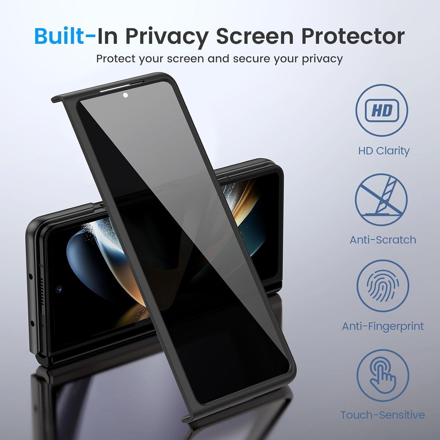 Funda Ruky para Samsung Galaxy Z Fold 4 con Protector Privado