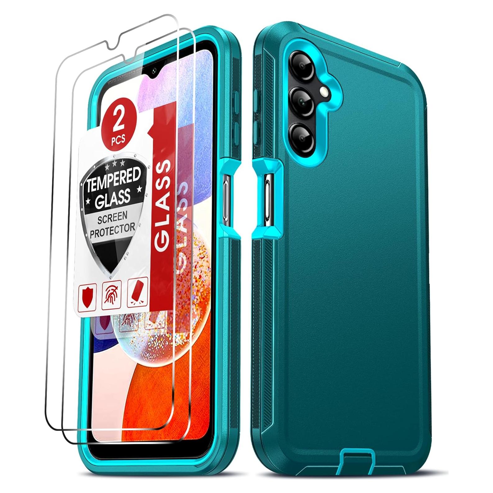 Funda LeYi para Samsung Galaxy A14 5G + 2 Protectores Vidrio