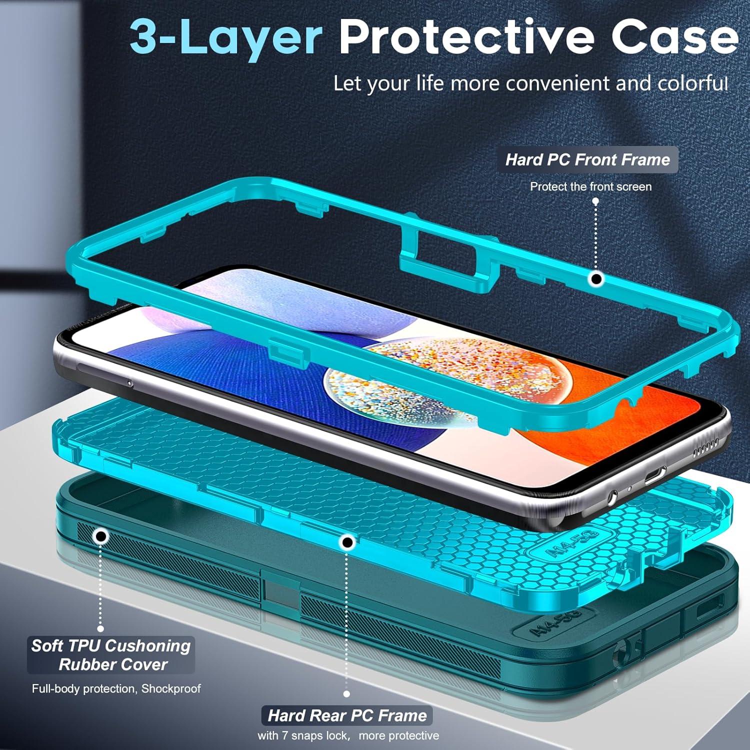 Funda LeYi para Samsung Galaxy A14 5G + 2 Protectores Vidrio