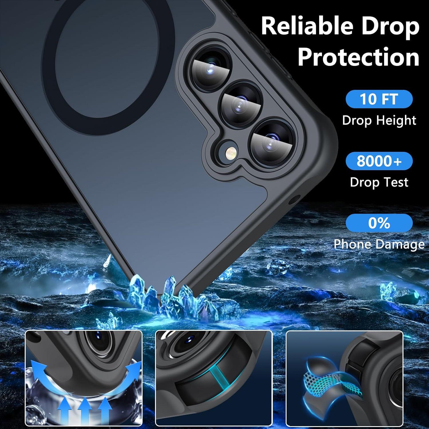 Funda Magnética Hensinple para Samsung Galaxy A14 5G - Negro