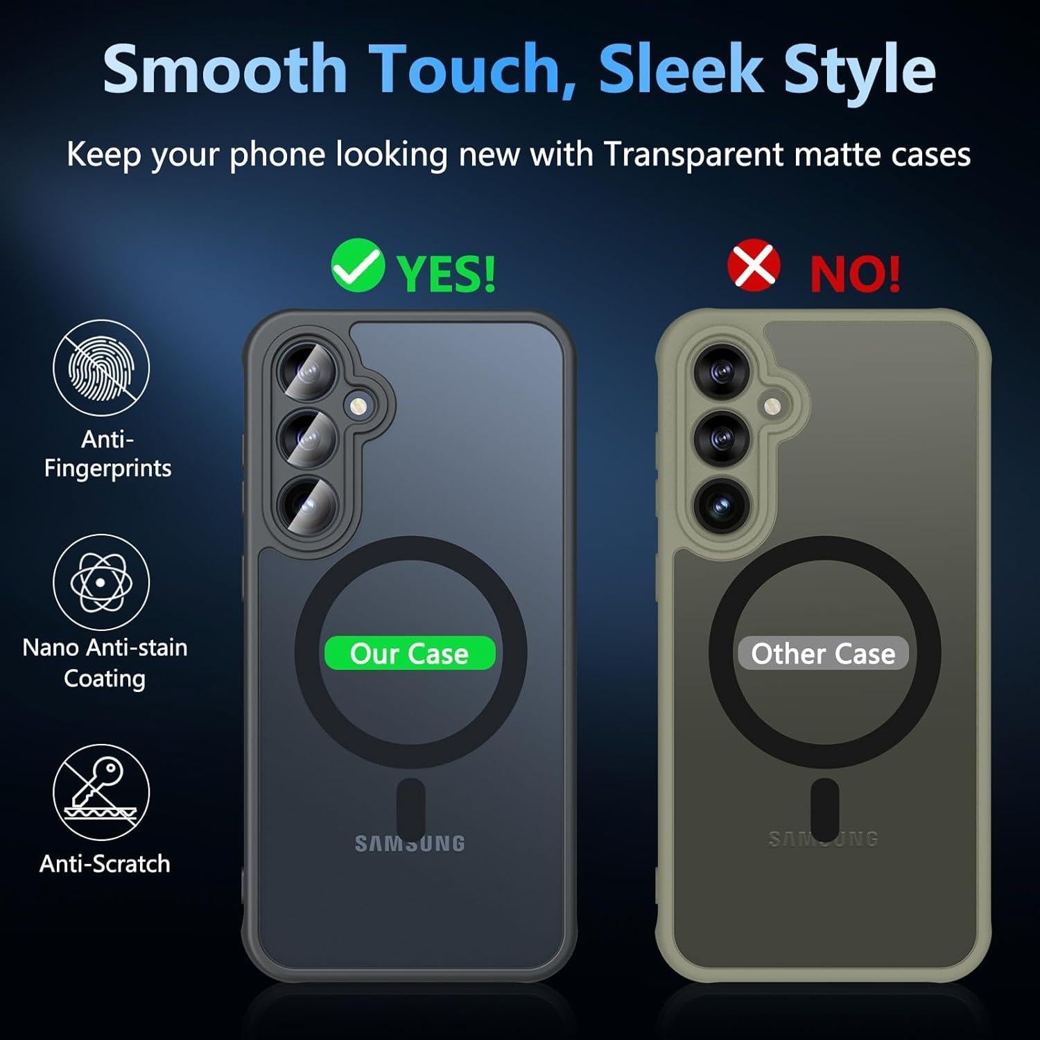 Funda Magnética Hensinple para Samsung Galaxy A14 5G - Negro