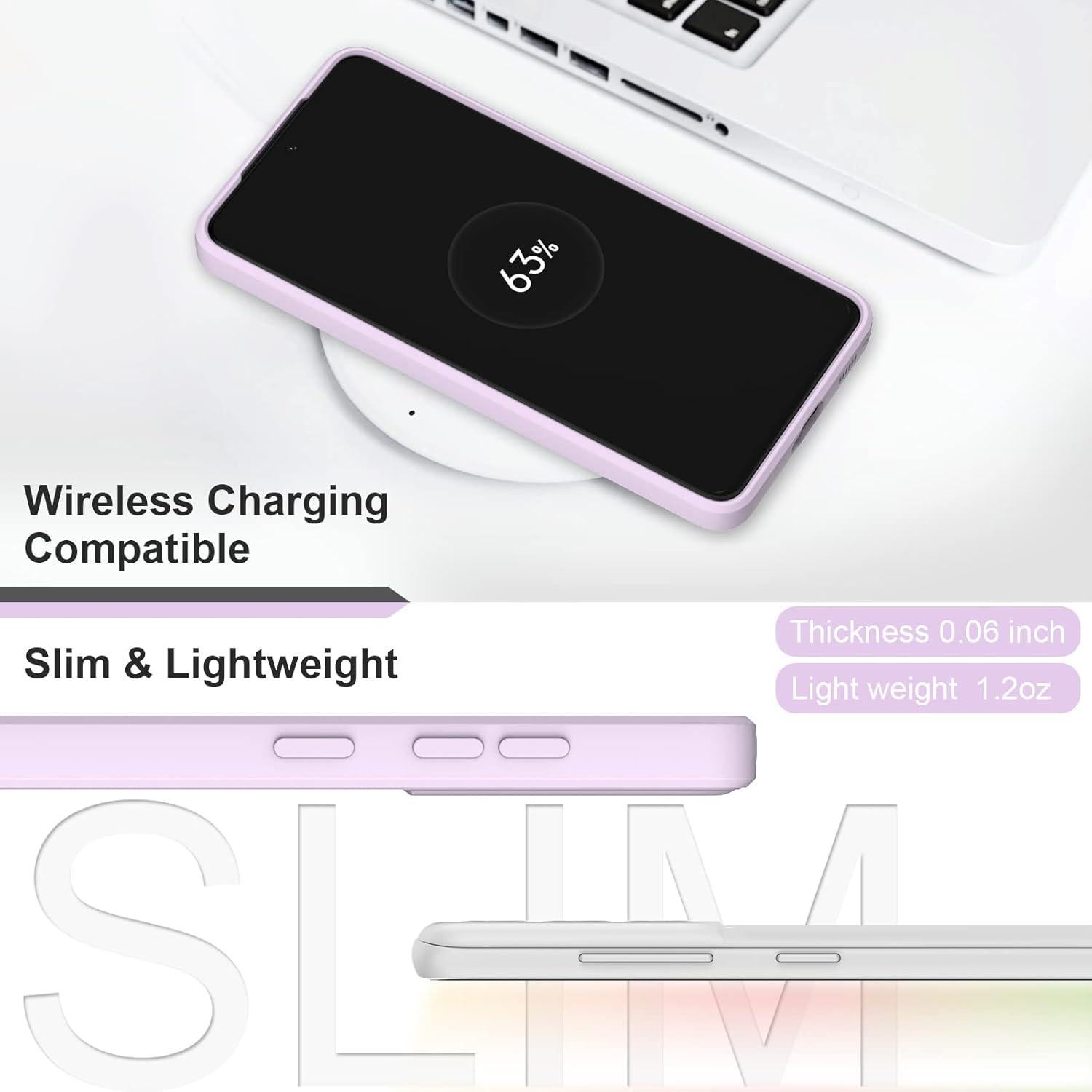 Funda Silicona Líquida LEKEVO para Samsung Galaxy S21 FE 5G - Lavanda