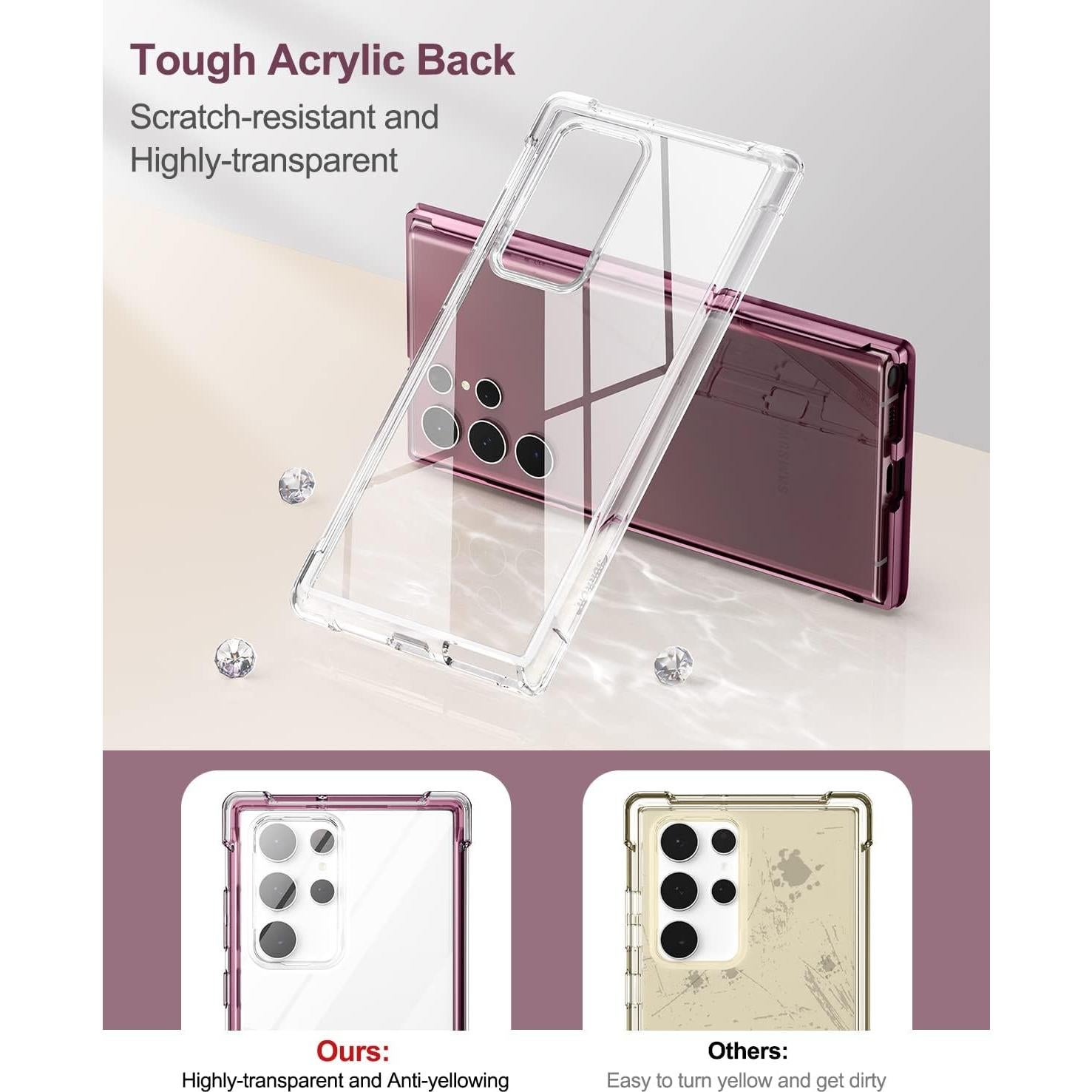 Funda Transparente SURITCH para Samsung Galaxy S22 Ultra 6.8"