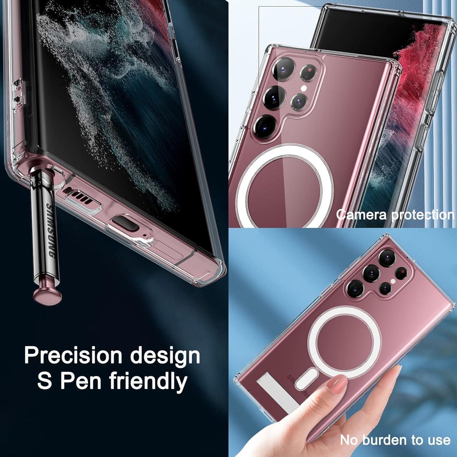 Funda Magnética Transparente Samsung Galaxy S24 Ultra con Soporte