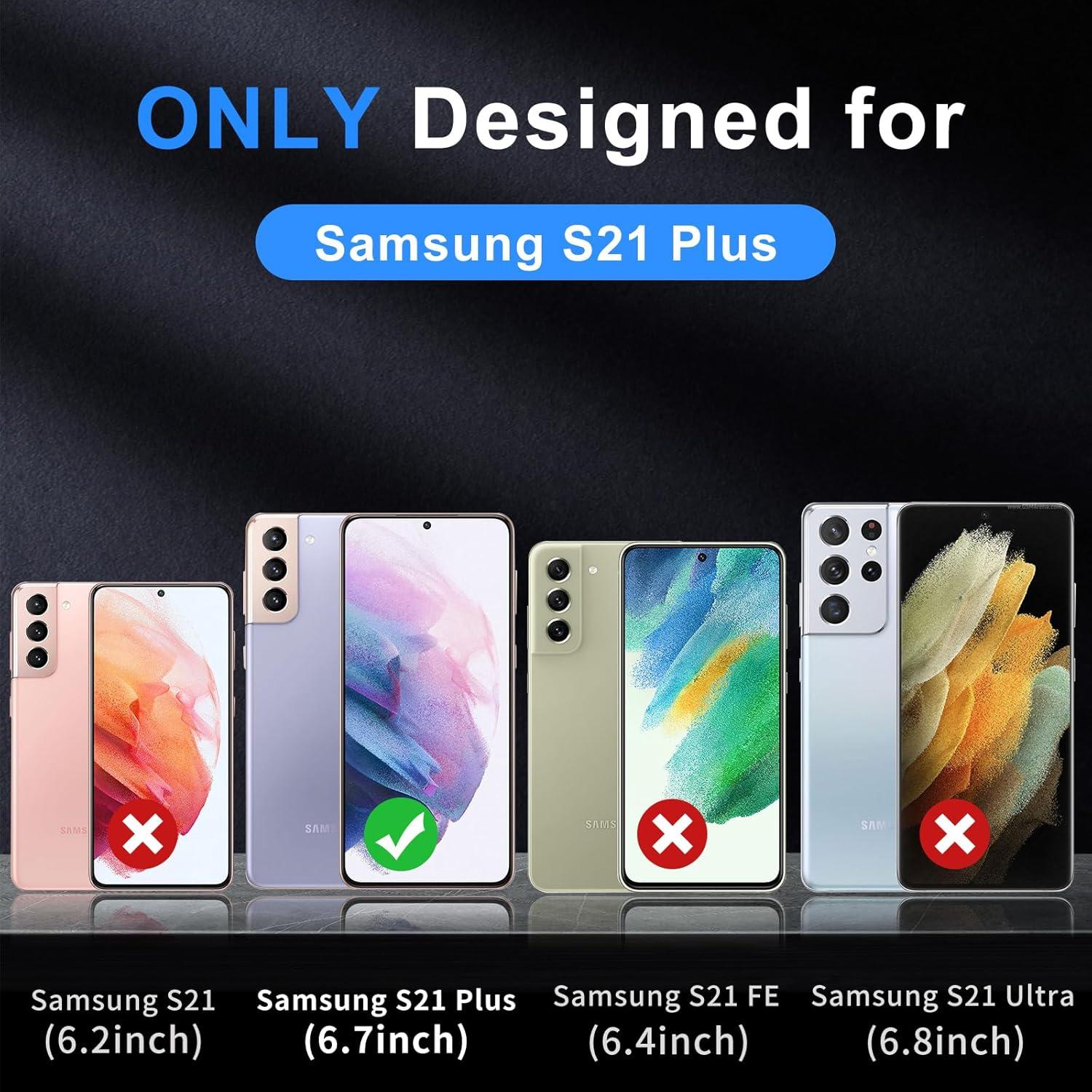 Funda Magnética para Samsung Galaxy S21 Plus Negra - A Prueba de Golpes