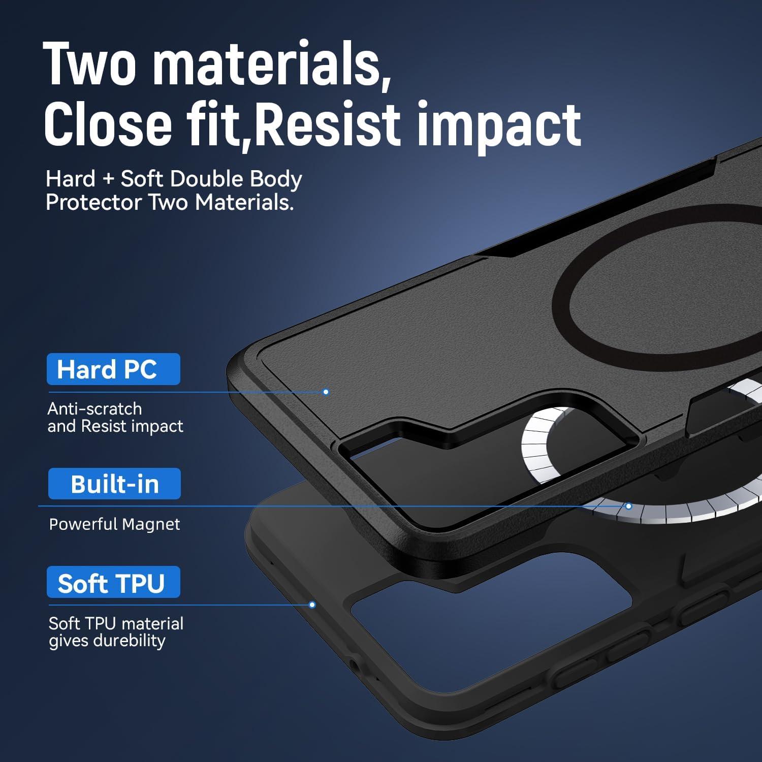Funda Magnética para Samsung Galaxy S21 Plus Negra - A Prueba de Golpes