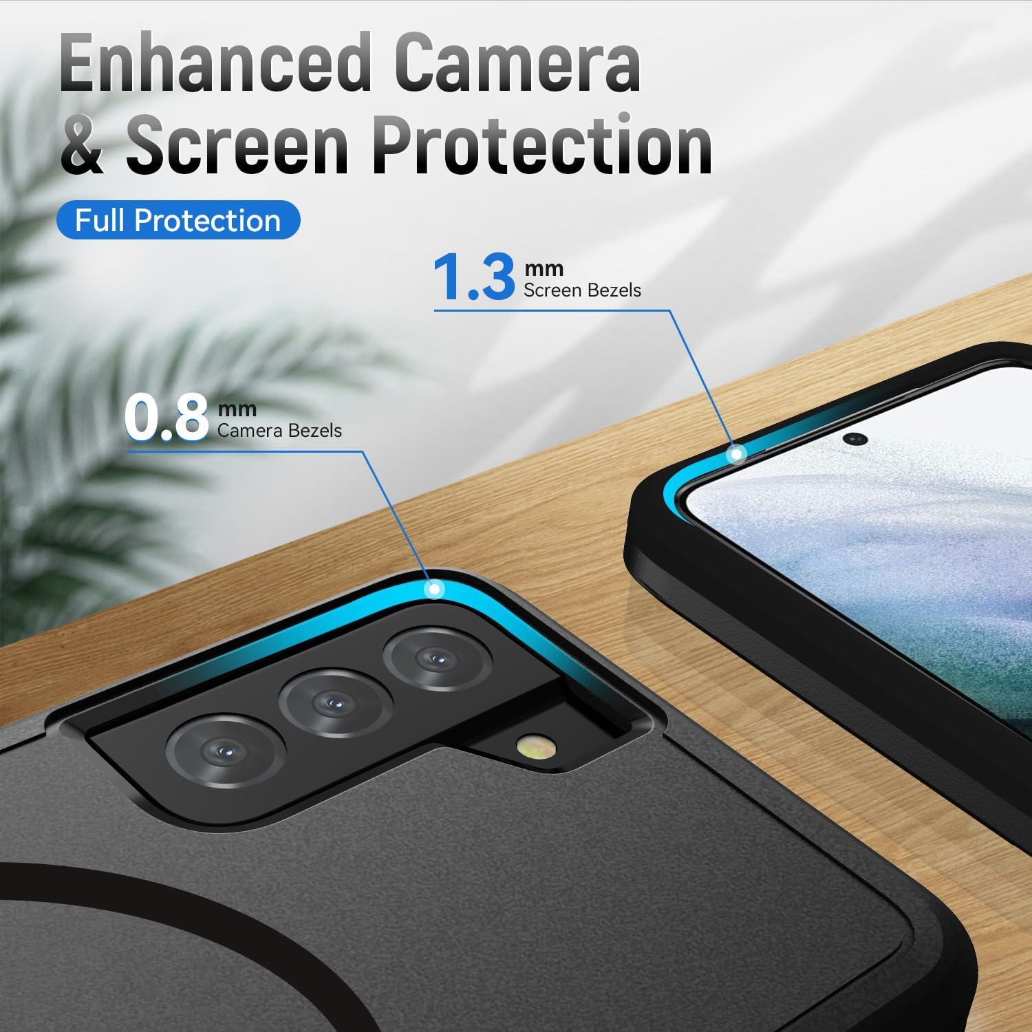 Funda Magnética para Samsung Galaxy S21 Plus Negra - A Prueba de Golpes