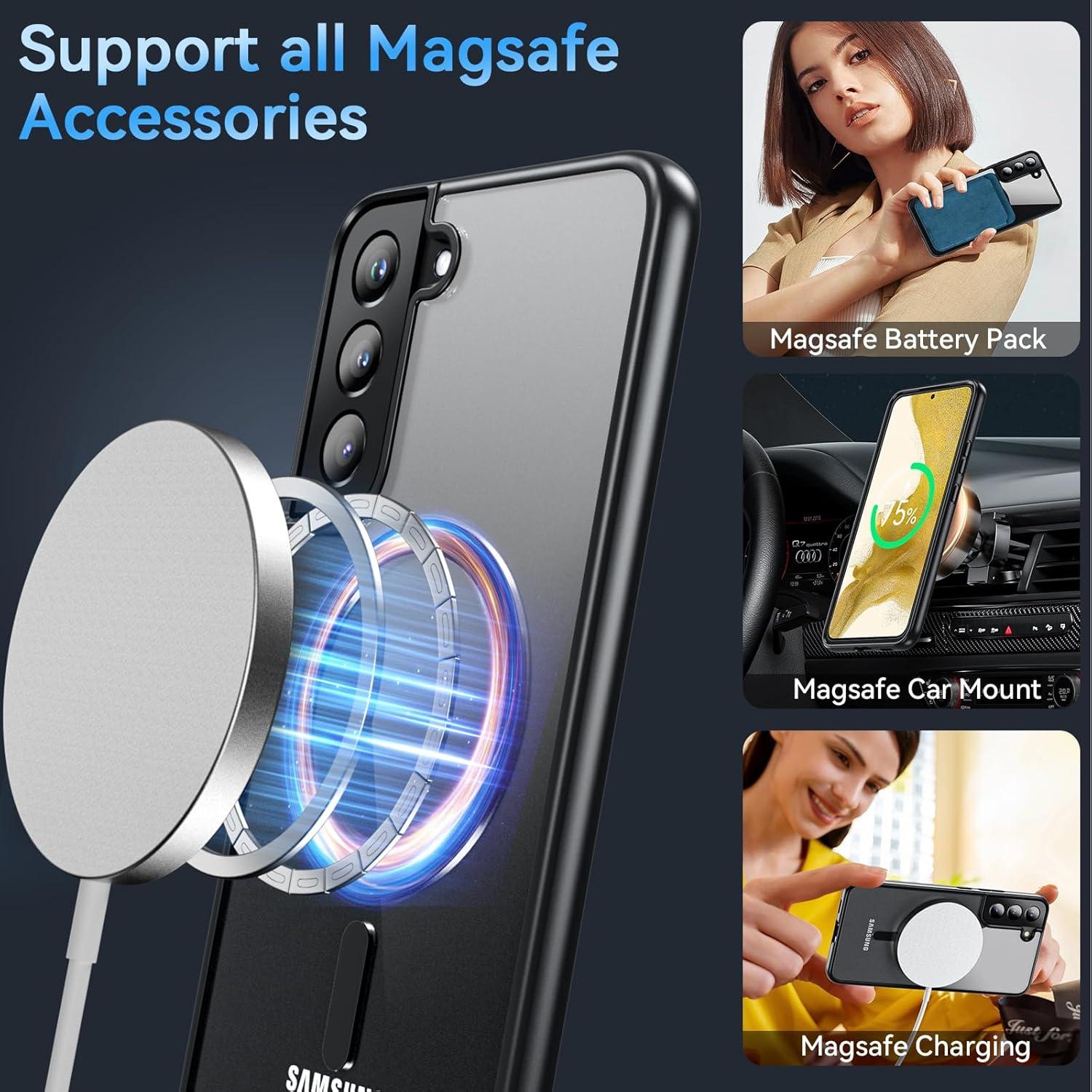 Funda OWKEY para Samsung Galaxy S22 Plus 5G Magnética Antihuellas