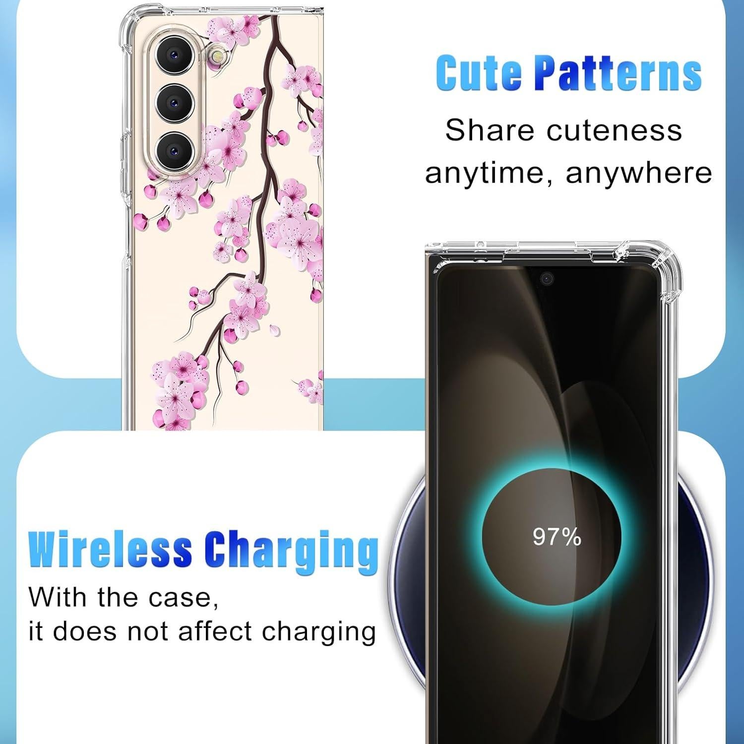 Funda Bumper TPU Samsung Galaxy Z Fold 5 Flor Bonita 7.6"
