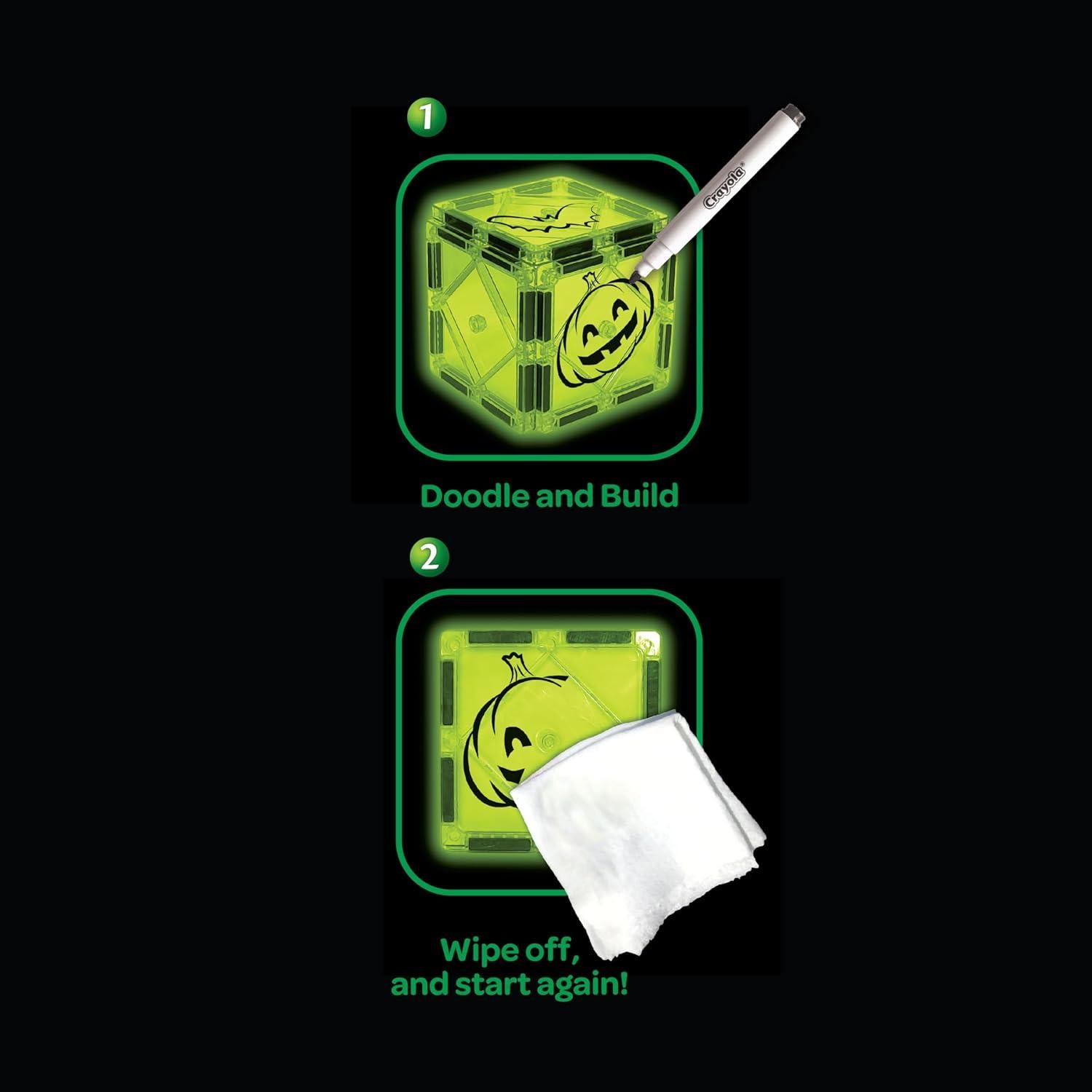 Azulejos Magnéticos Crayola Glow Doodle - Set 30 Piezas