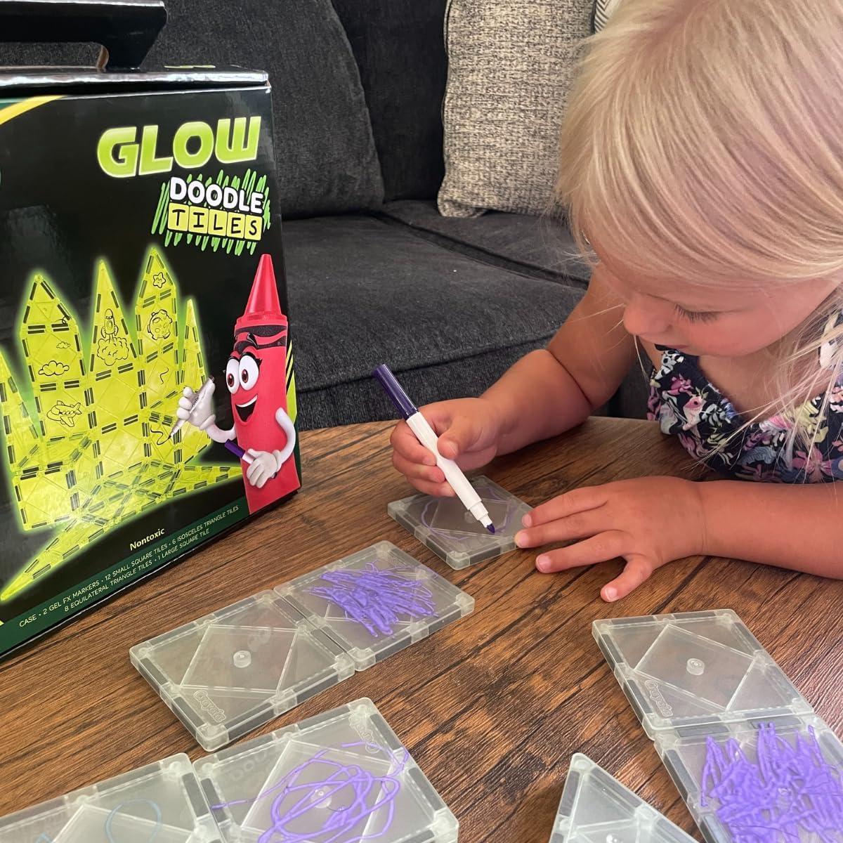 Azulejos Magnéticos Crayola Glow Doodle - Set 30 Piezas