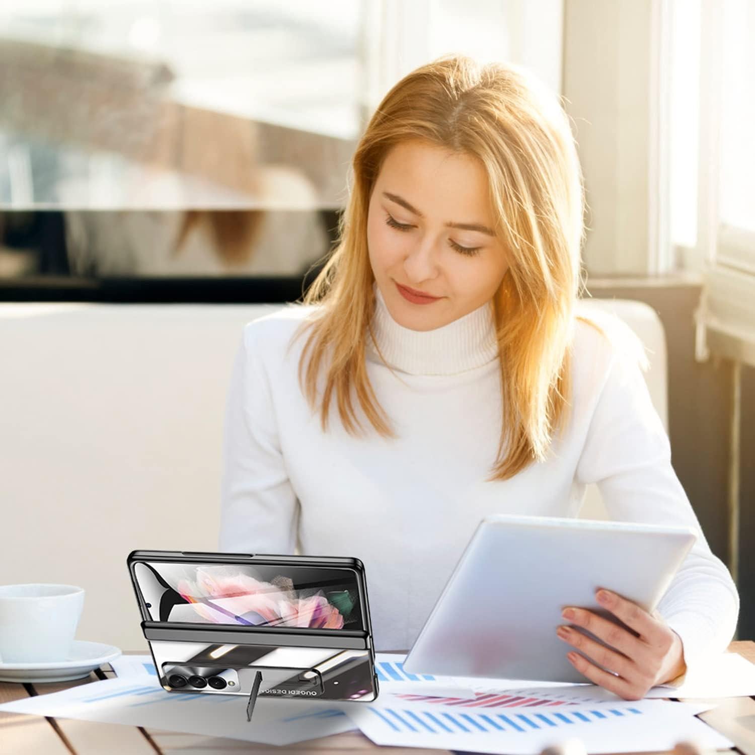 Funda Samsung Galaxy Z Fold 3 Spoovcto con Soporte Magnético