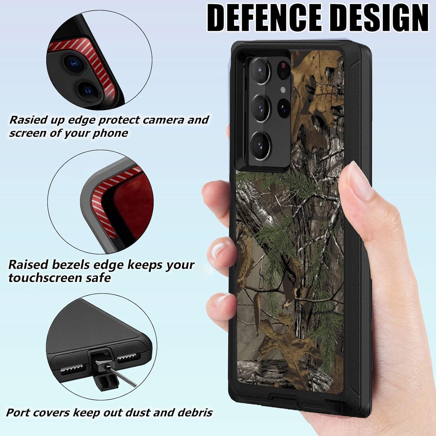 Funda OTTARTAKS para Samsung Galaxy S22 Ultra 5G Camuflaje