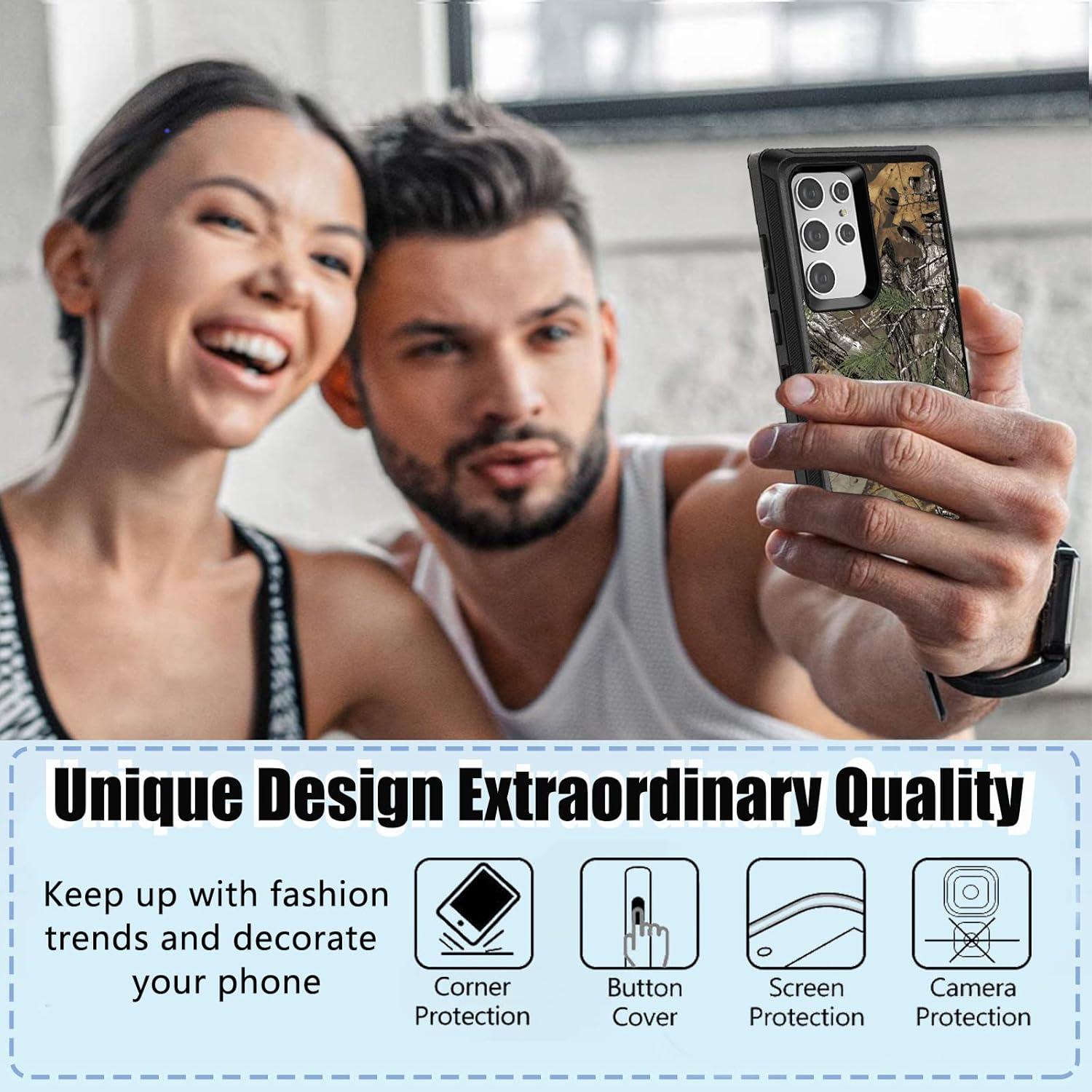 Funda OTTARTAKS para Samsung Galaxy S22 Ultra 5G Camuflaje