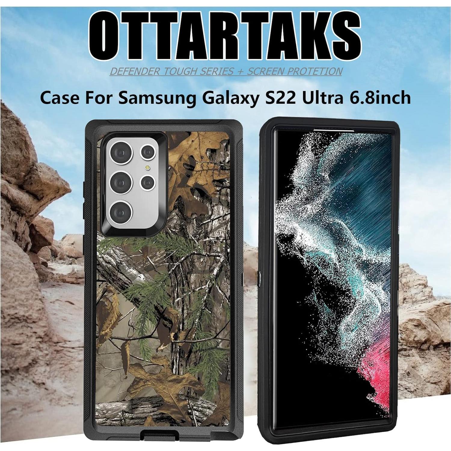 Funda OTTARTAKS para Samsung Galaxy S22 Ultra 5G Camuflaje