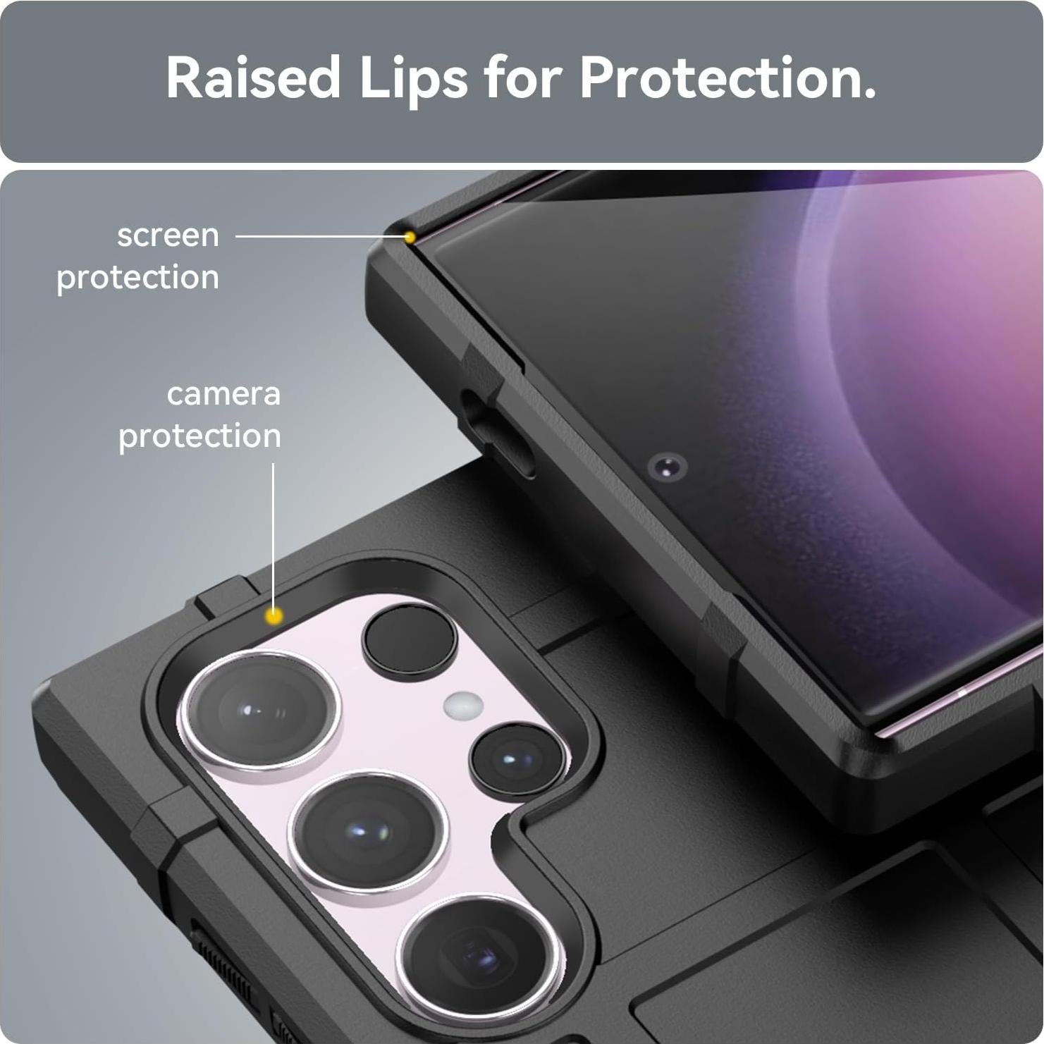 Funda Resistente para Samsung Galaxy S24 Ultra - Negro