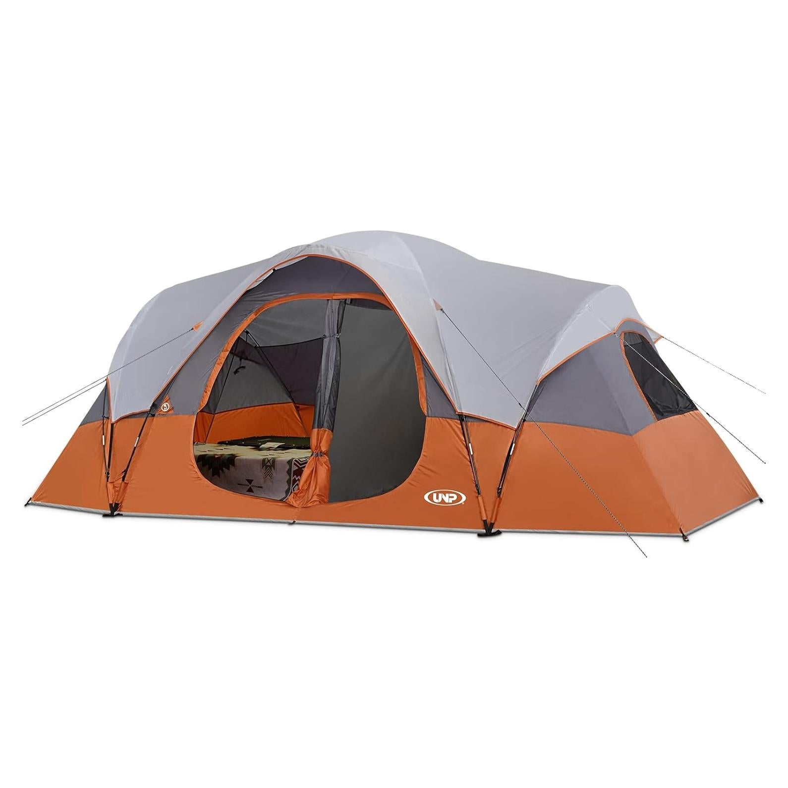 Tienda de Camping UNP para 10 Personas, Impermeable, 2 Habitaciones