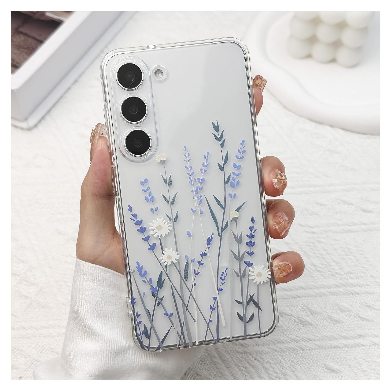 Funda para Samsung Galaxy S23 DYFYFKDI Floral Lavanda