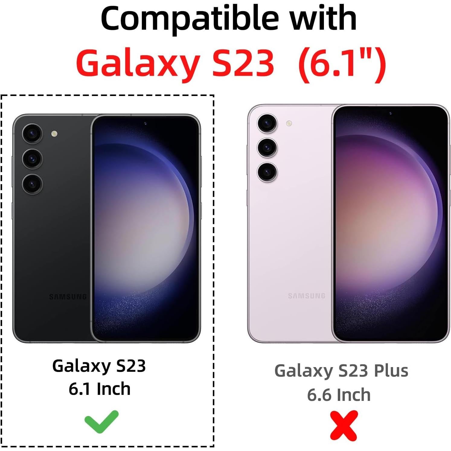 Funda para Samsung Galaxy S23 DYFYFKDI Floral Lavanda